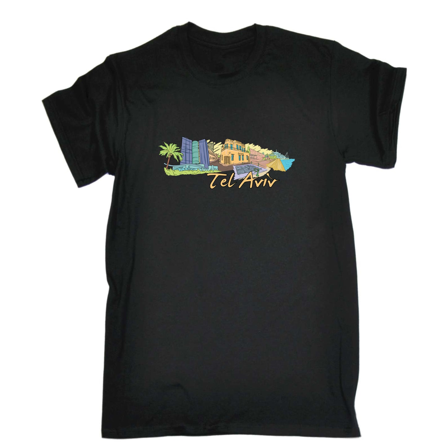 Tel Aviv Israel Country Flag Destination - Mens 123t Funny T-Shirt Tshirts
