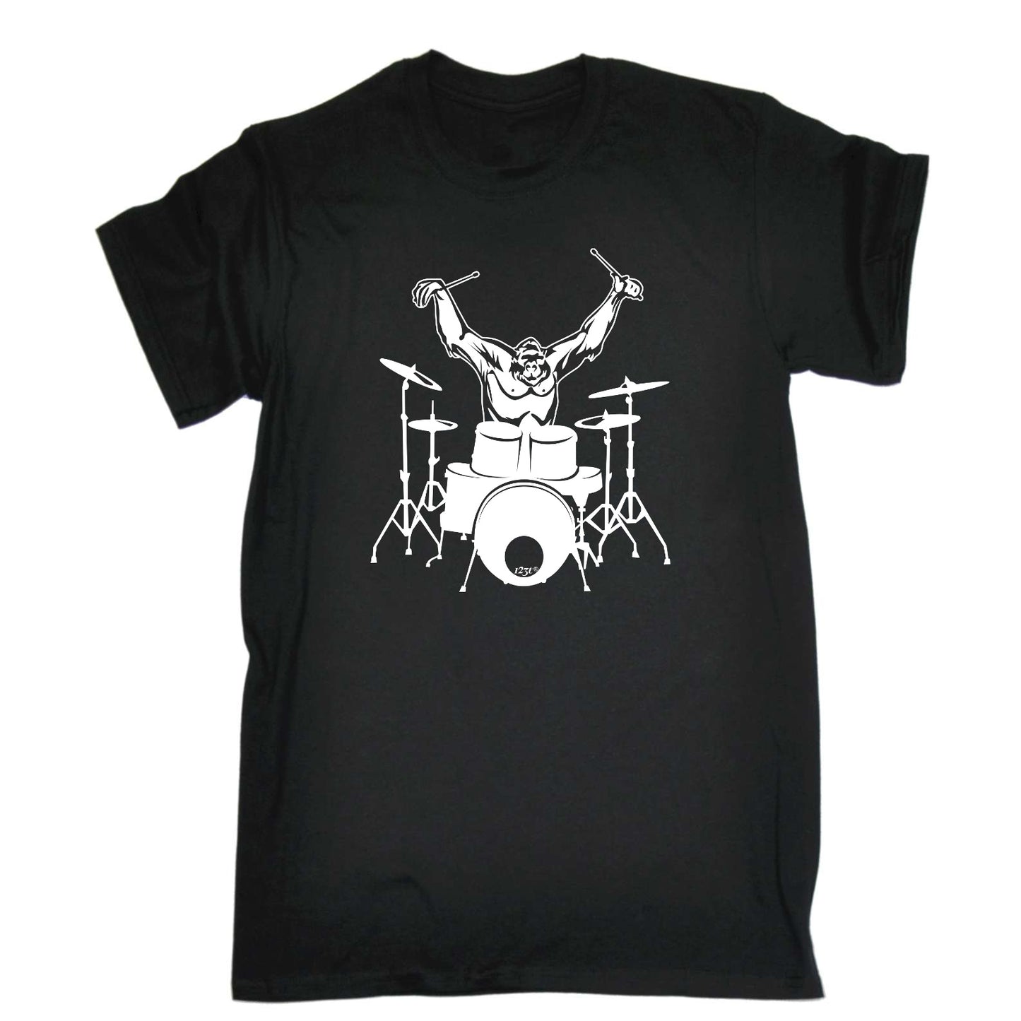 Gorilla Drummer Drums Music - Mens Funny T-Shirt Tshirts