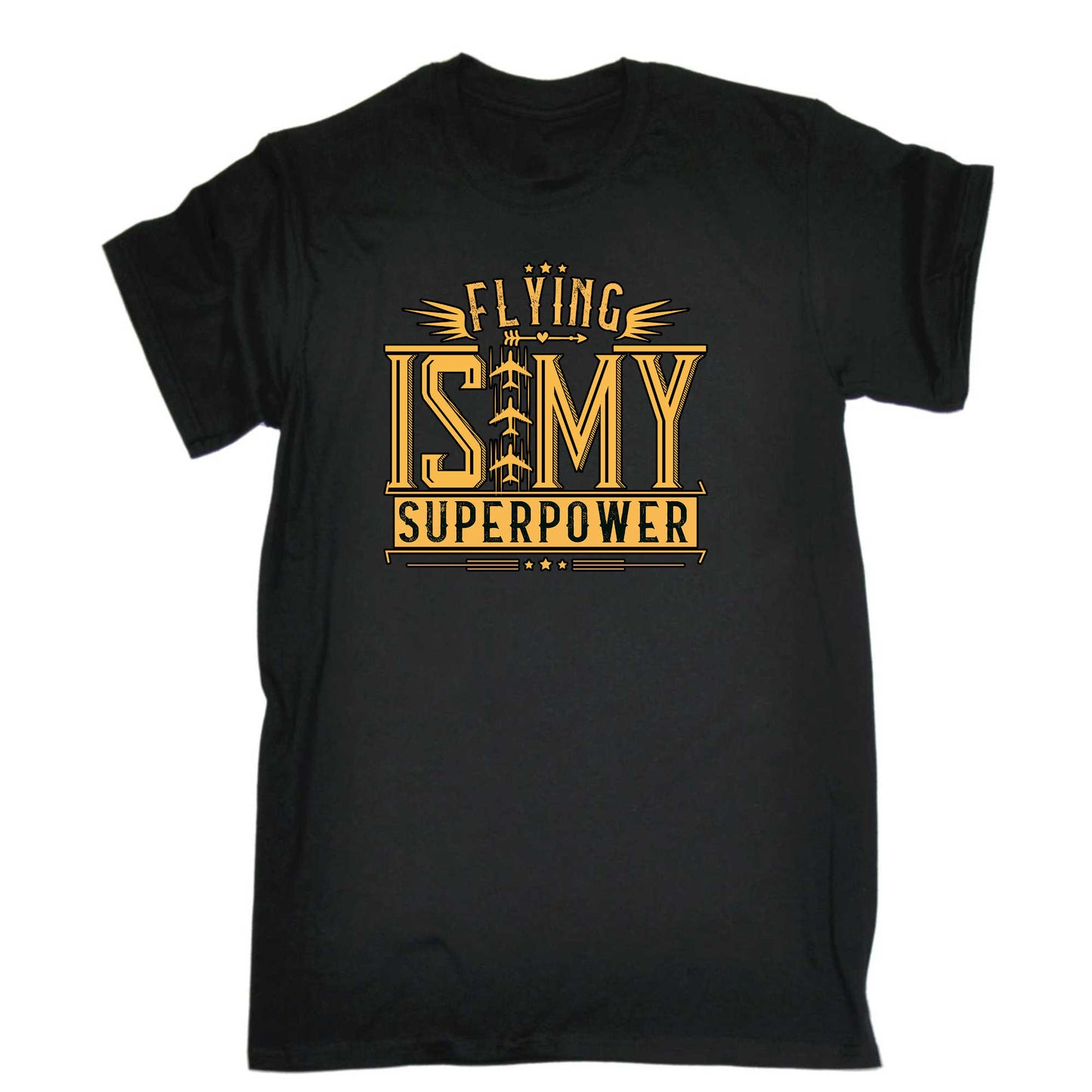 Flying Is My Superpower Pilot Aviation - Mens 123t Funny T-Shirt Tshirts