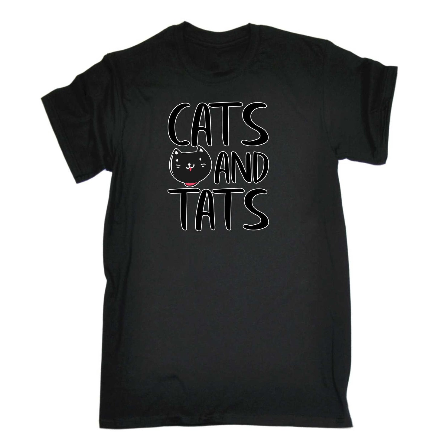 Cats And Tats Tattoos - Mens 123t Funny T-Shirt Tshirts