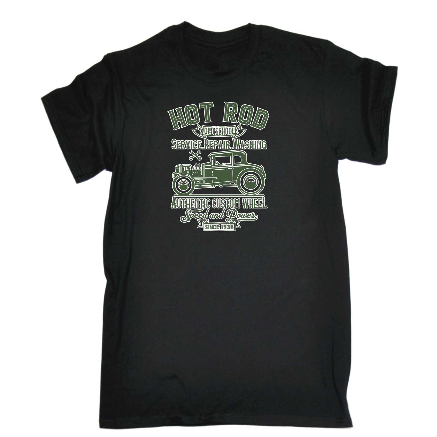 Hot Rod Old School Service Repair Washing - Mens 123t Funny T-Shirt Tshirts