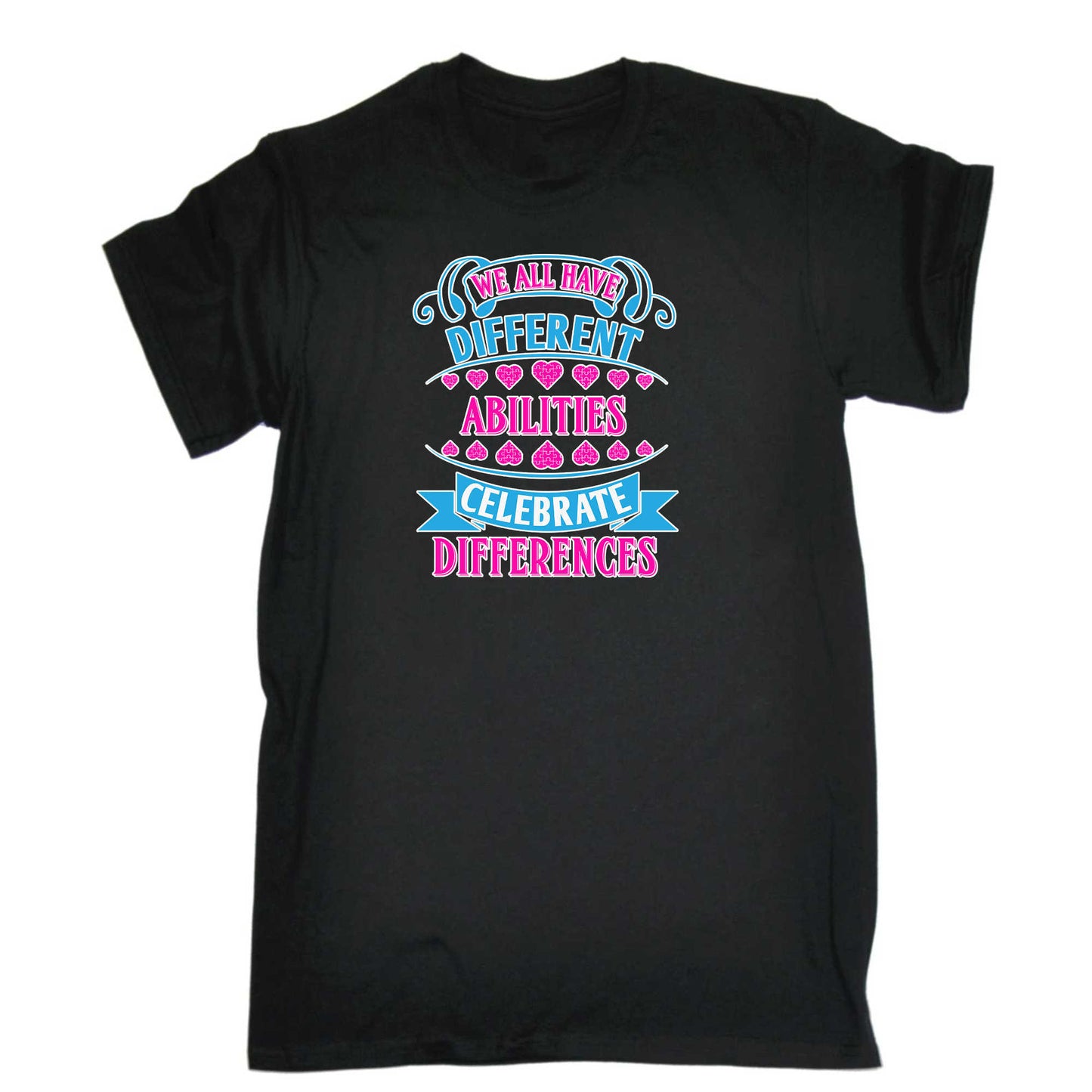 We All Have Different Abilites Autism - Mens 123t Funny T-Shirt Tshirts
