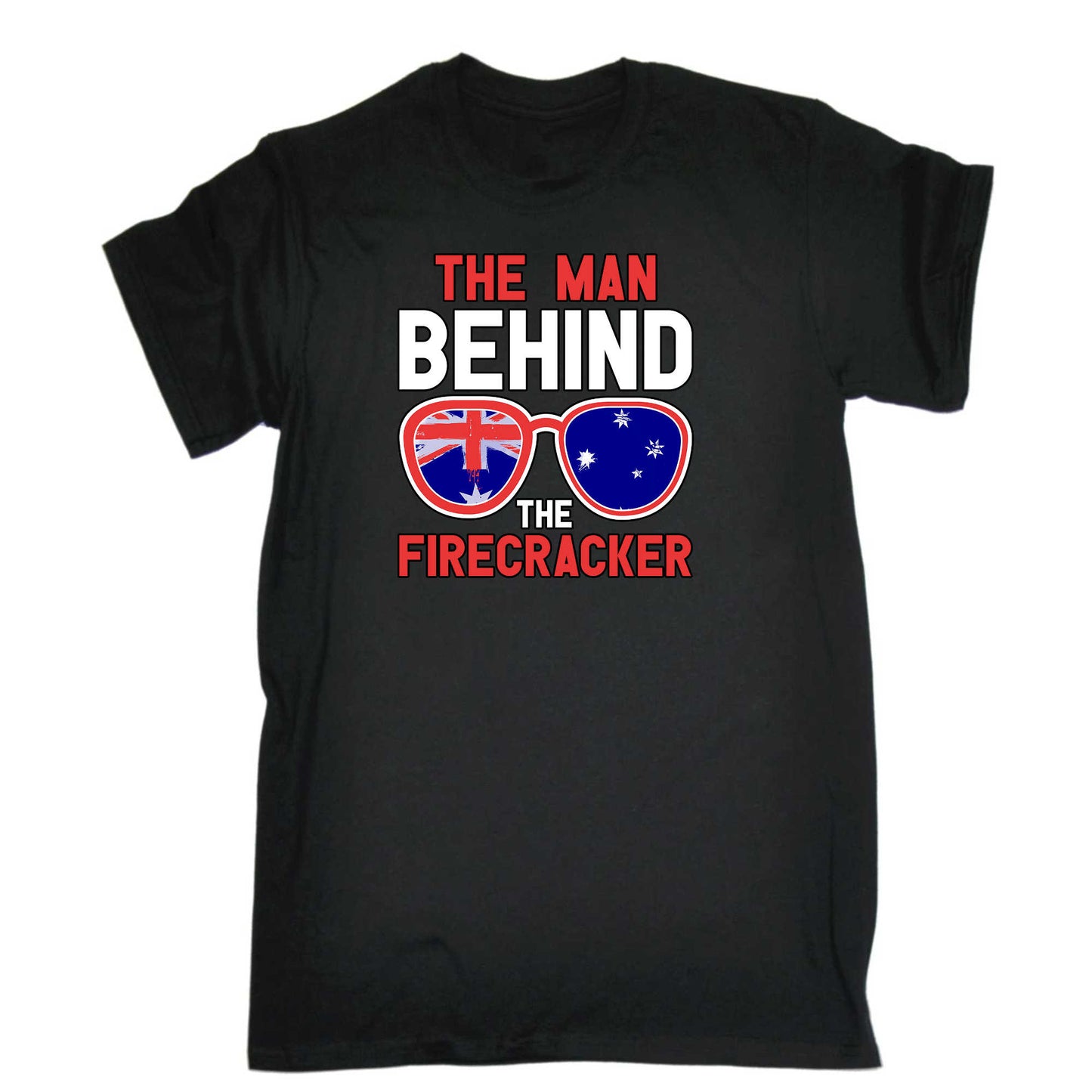 The Man Behind The Firecracker Australia Flag - Mens 123t Funny T-Shirt Tshirts