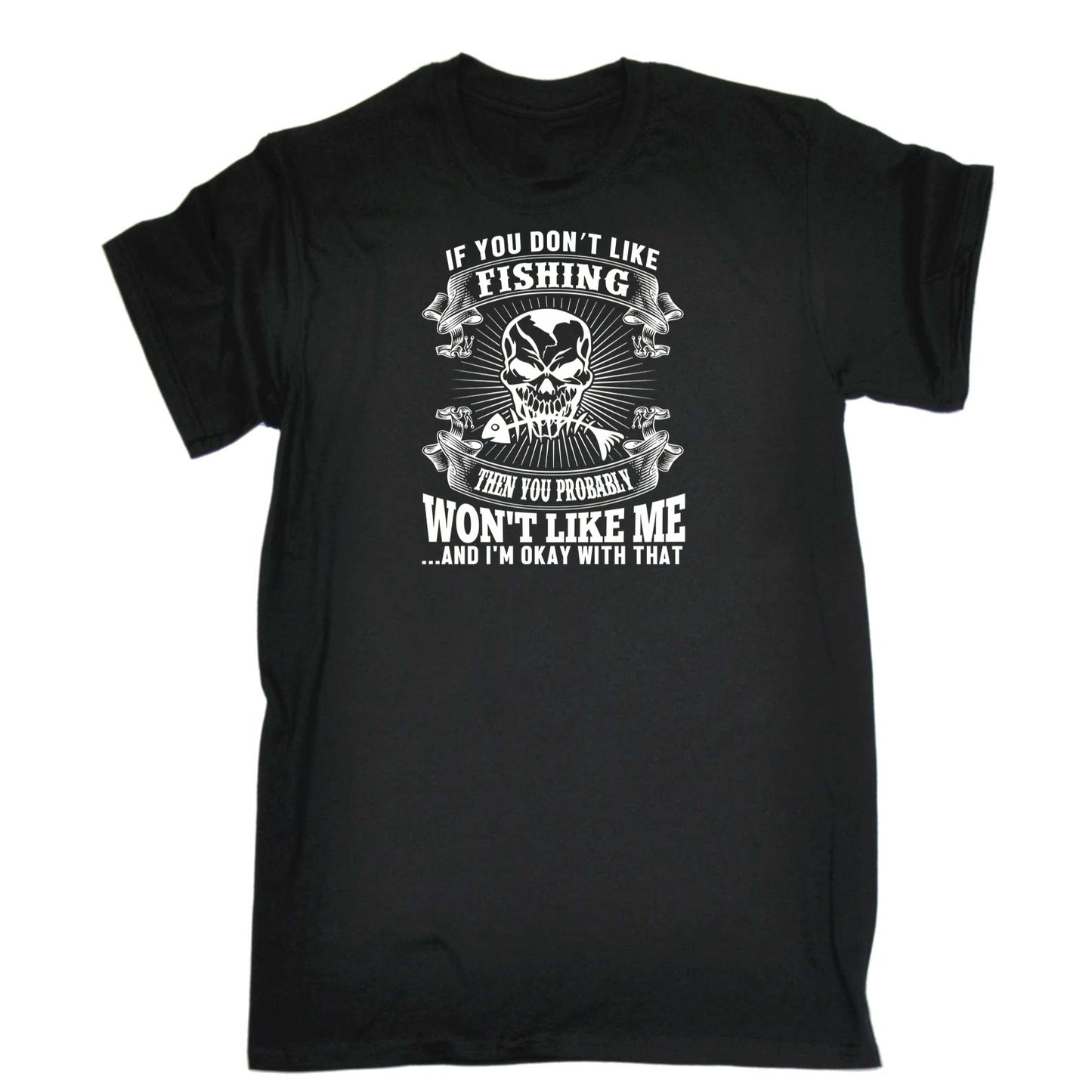 Dont Like Fishing - Mens 123t Funny T-Shirt Tshirts