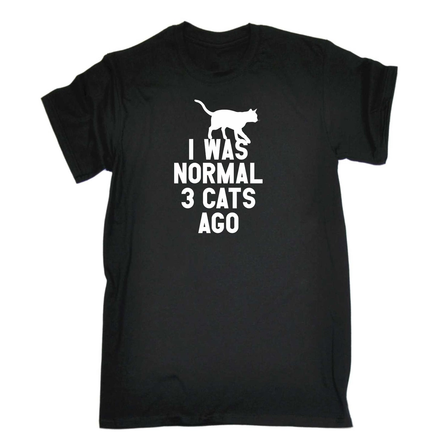 I Was Normal Three Cats Ago Cat - Mens 123t Funny T-Shirt Tshirts