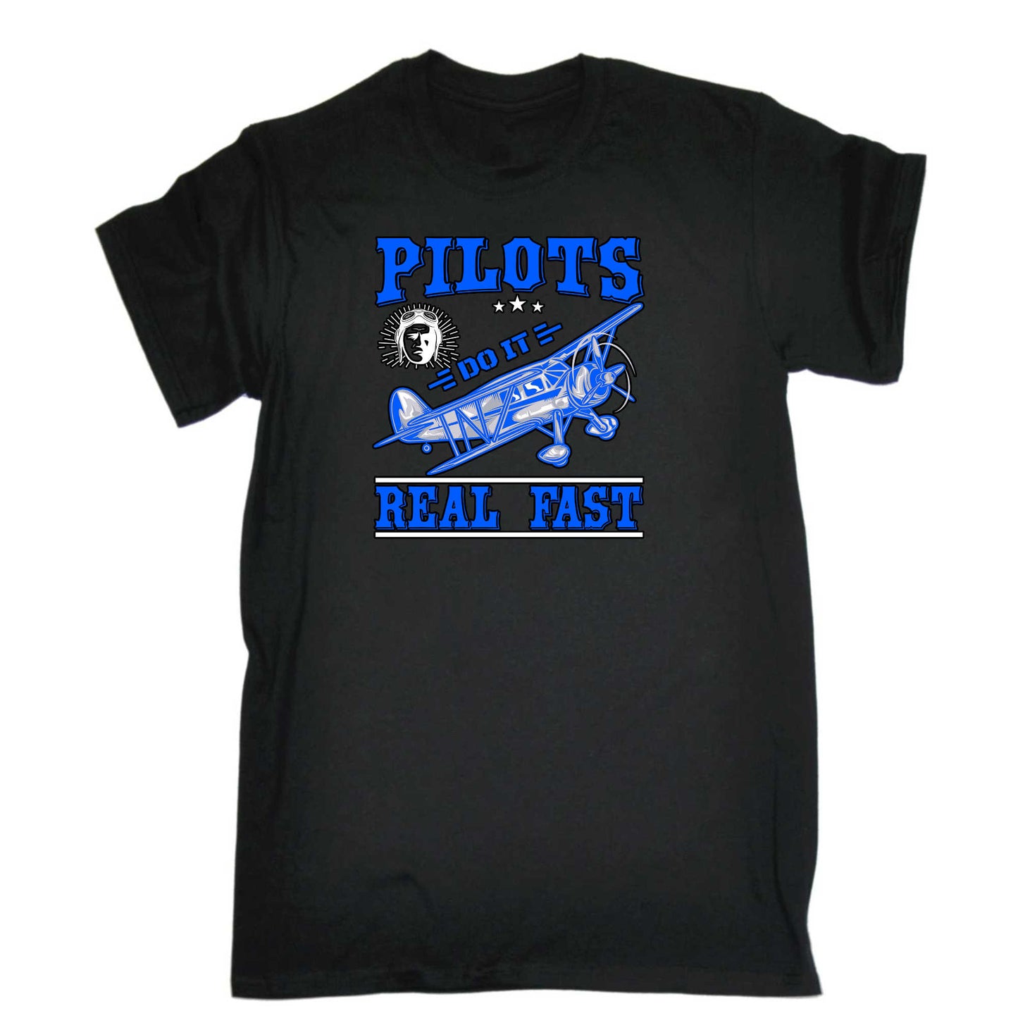 Pilots Do It Real Fast Aviation - Mens 123t Funny T-Shirt Tshirts
