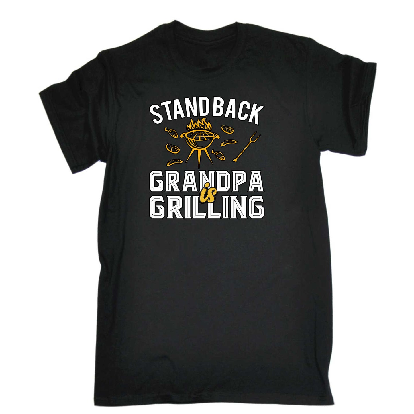 Stand Back Grandpa Grilling Fathers Day Bbq - Mens 123t Funny T-Shirt Tshirts