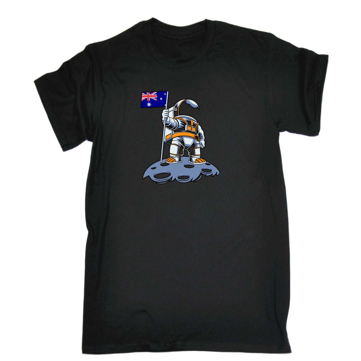 Astronaut Moon Australia Flag - Mens 123t Funny T-Shirt Tshirts