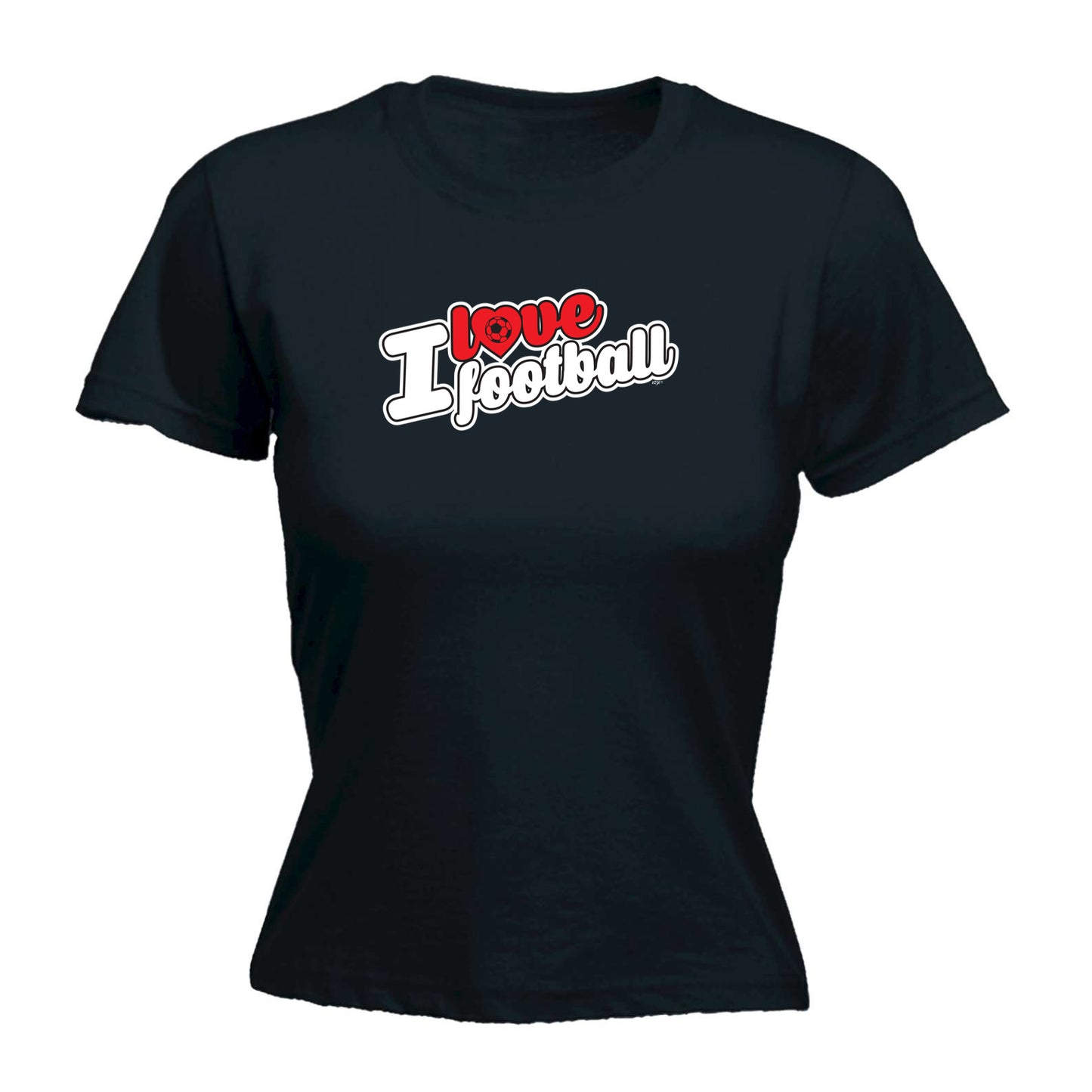 Love Football Stencil - Funny Womens T-Shirt Tshirt