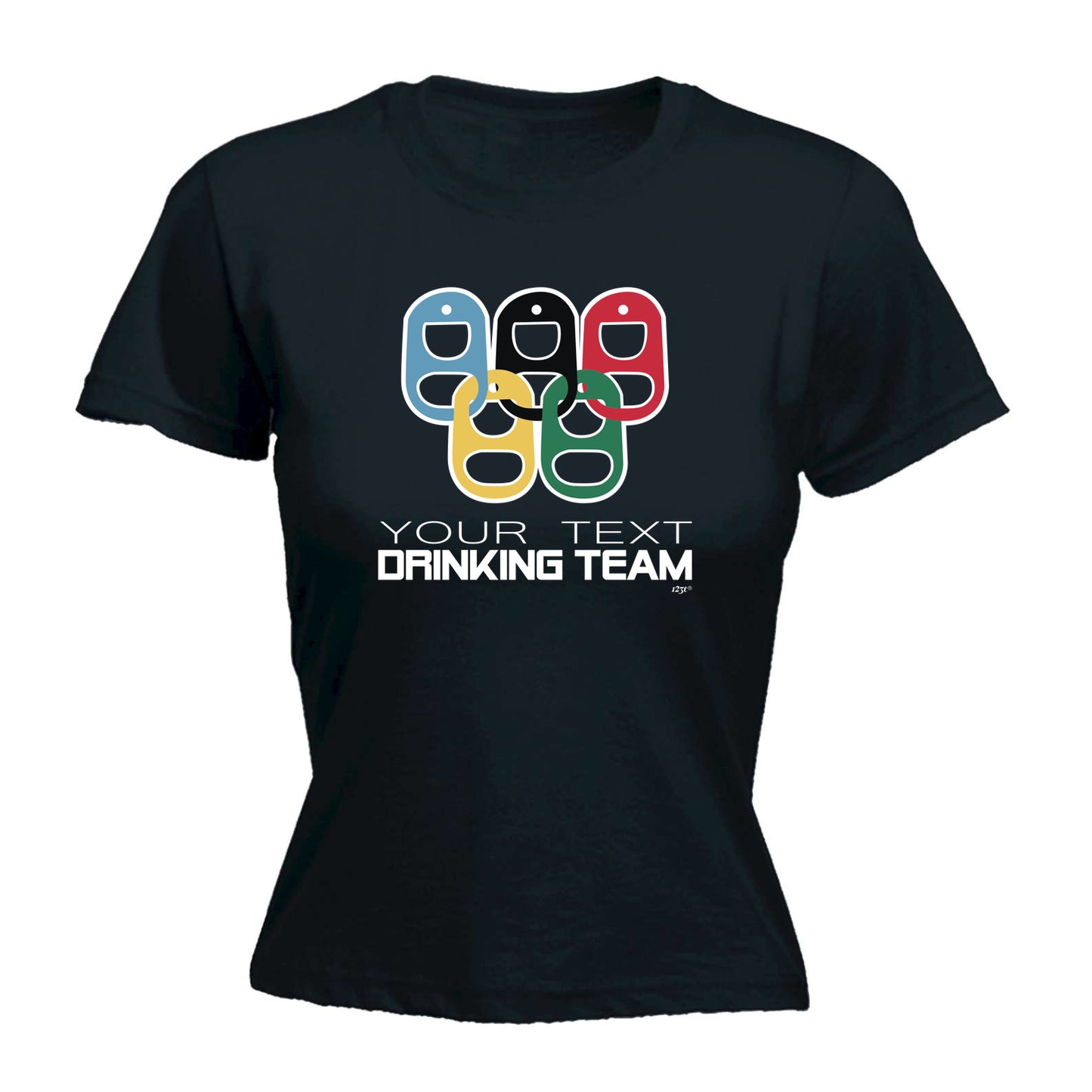 Your Text Drinking Team Rings Personalised - Funny Womens T-Shirt Tshirt