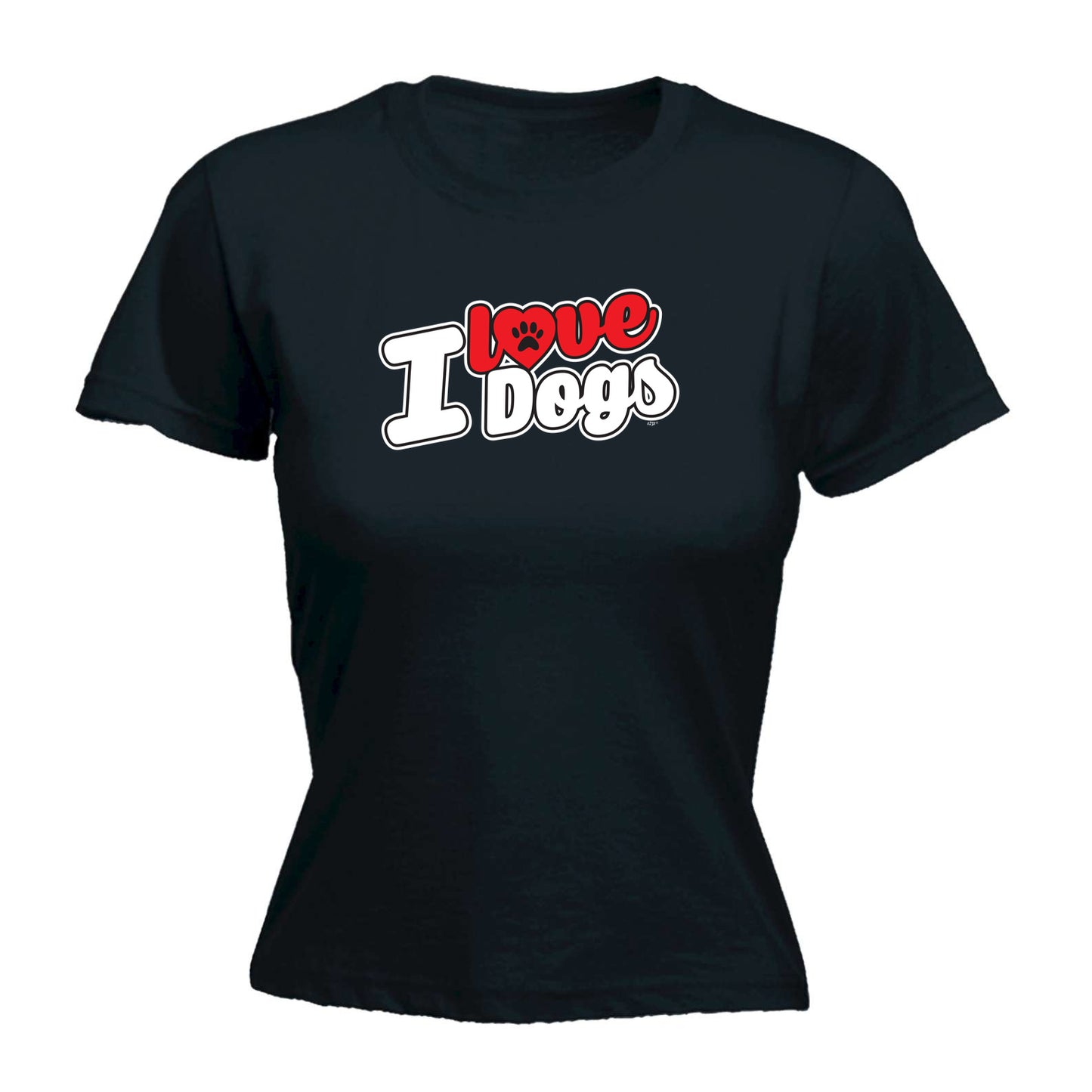 Love Dogs Stencil - Funny Womens T-Shirt Tshirt