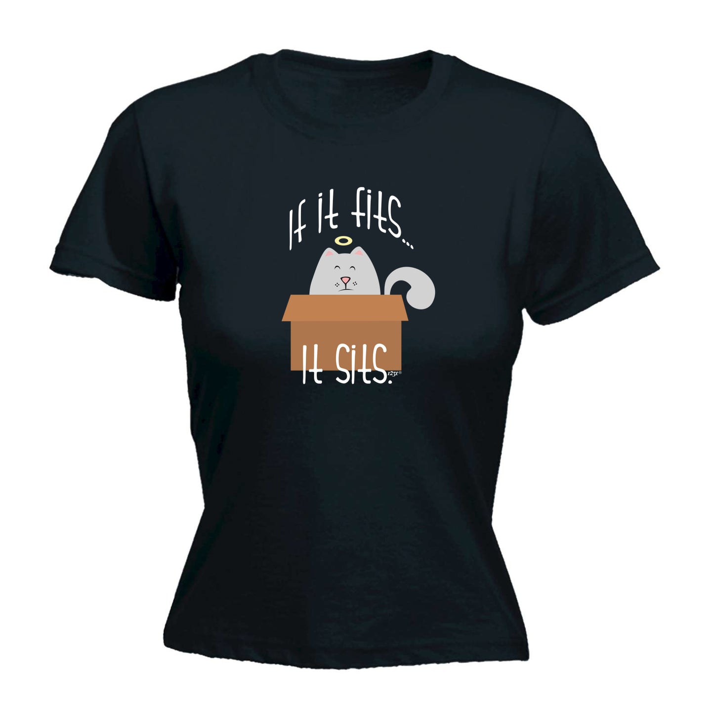 If It Fits It Sits - Funny Womens T-Shirt Tshirt