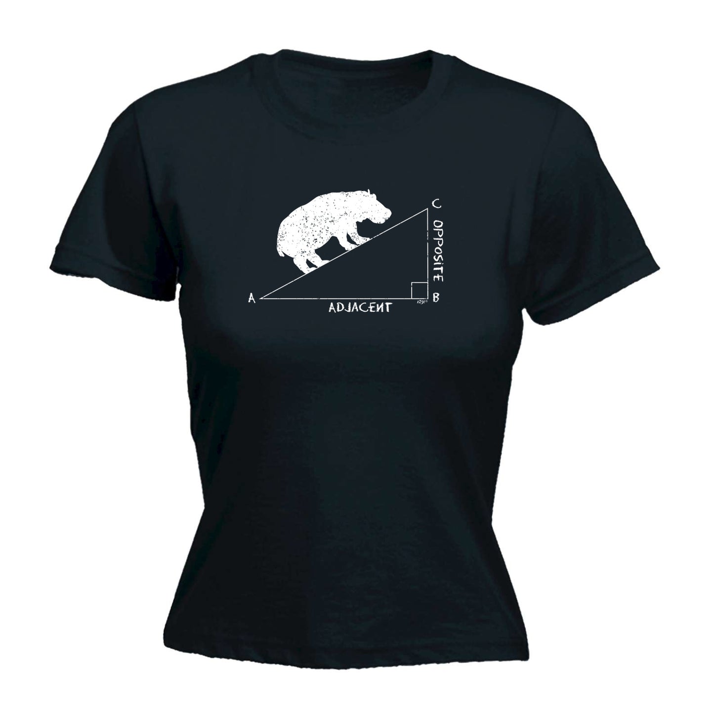 Hypotenuse Hippo Hippopotamus - Funny Womens T-Shirt Tshirt