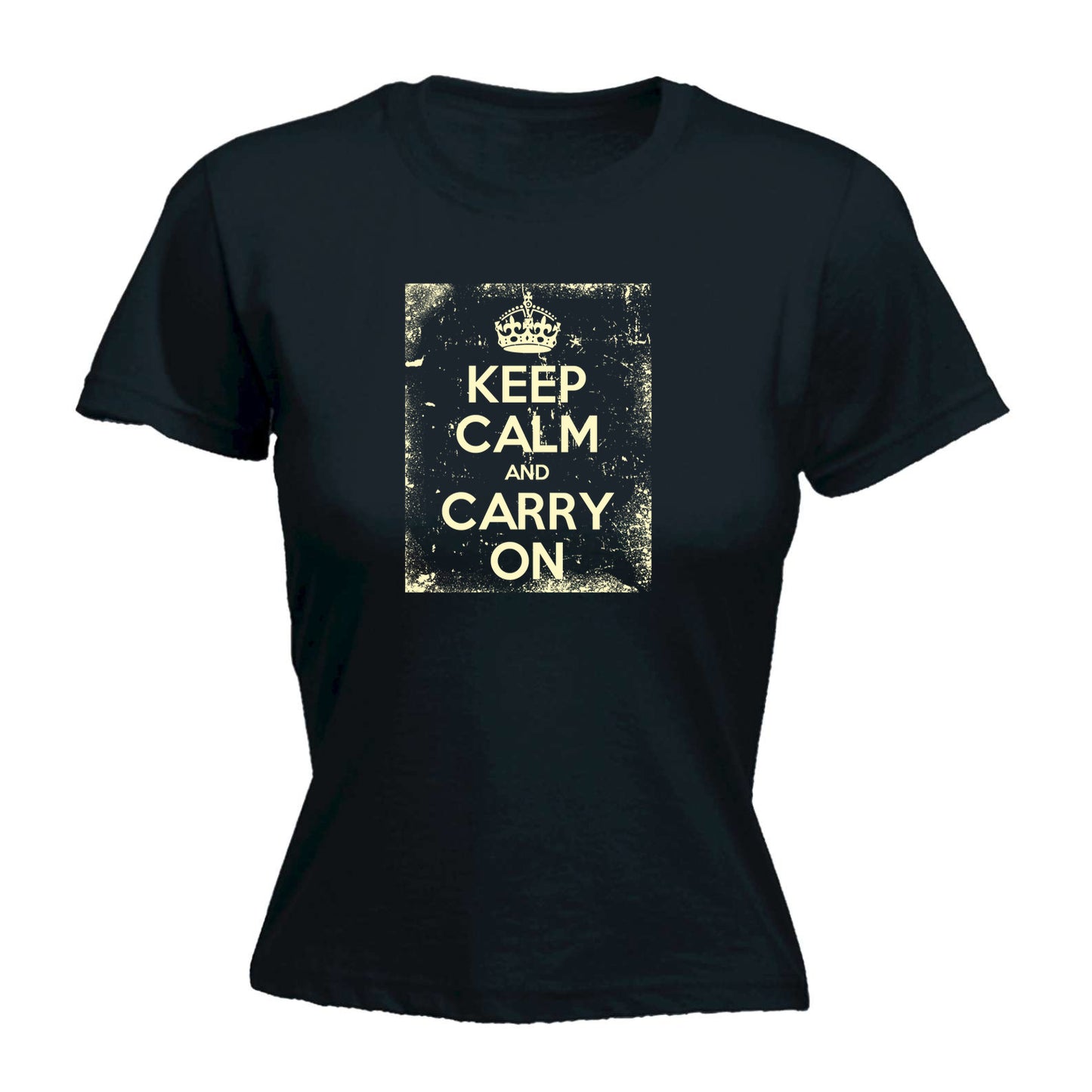 Keep Calm And Carry On Frame - Funny Womens T-Shirt Tshirt