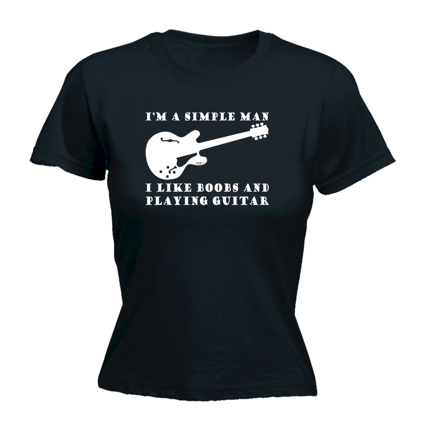 I'M Simple B B Playing Guitar Music - Funny Womens T-Shirt Tshirt