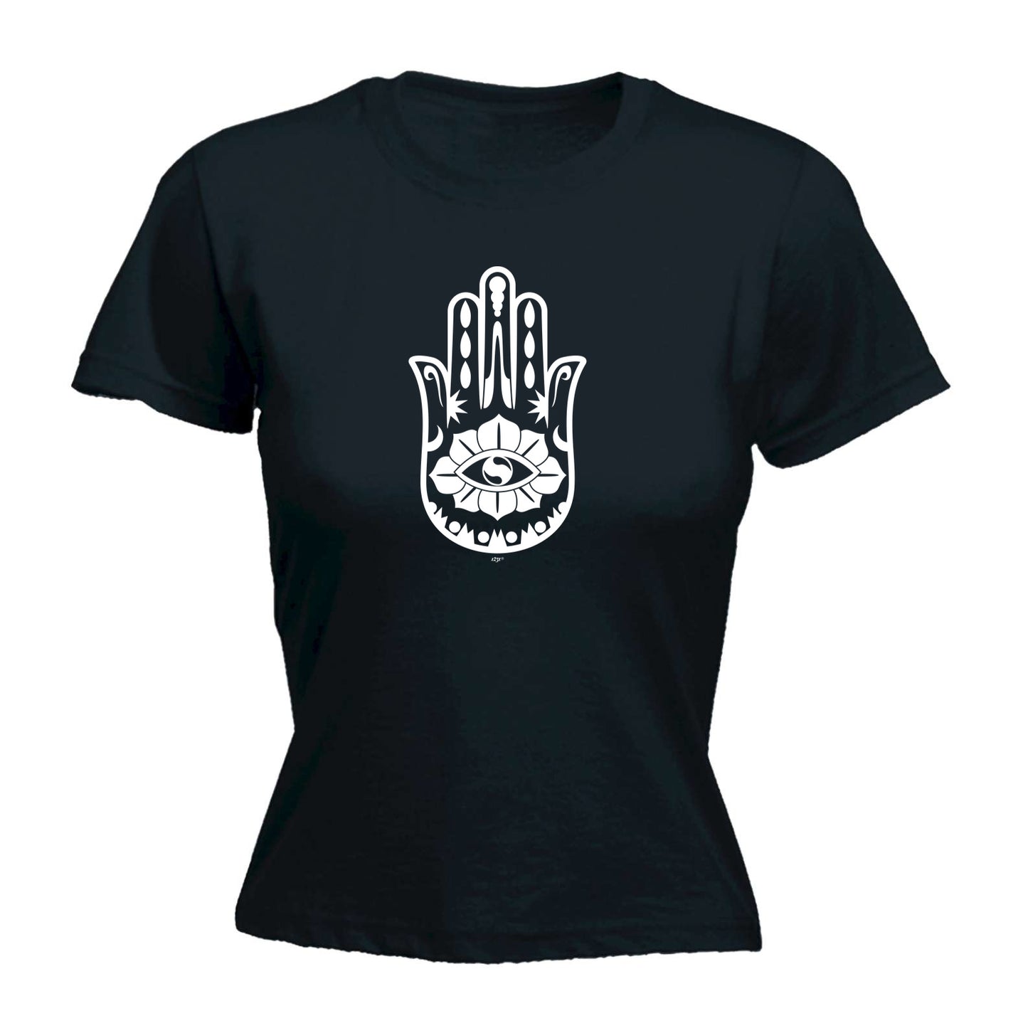 Festival Palm Hand Flower Eye White - Funny Womens T-Shirt Tshirt