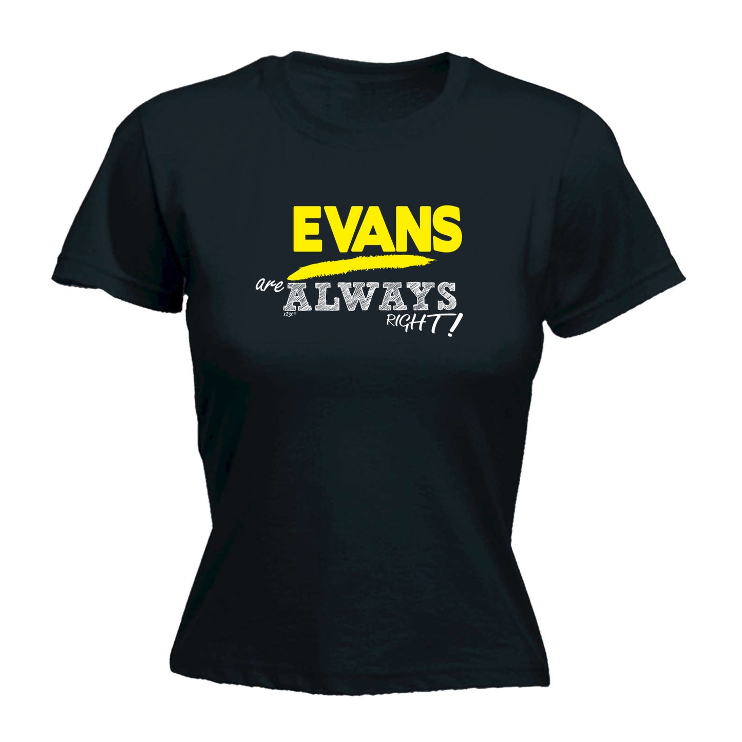 Evans Always Right - Funny Womens T-Shirt Tshirt