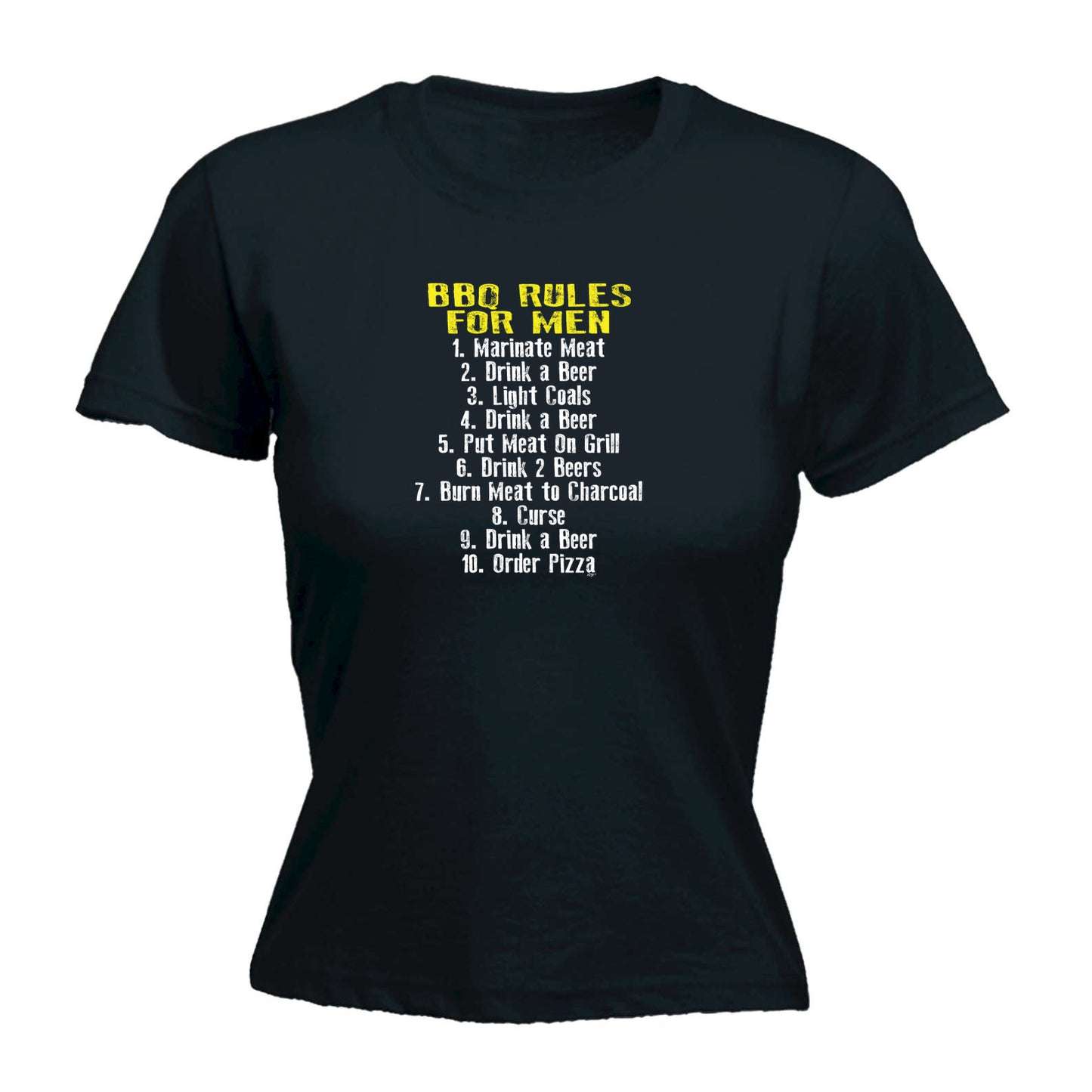 Bbq Barbeque Rules For Men - Funny Womens T-Shirt Tshirt