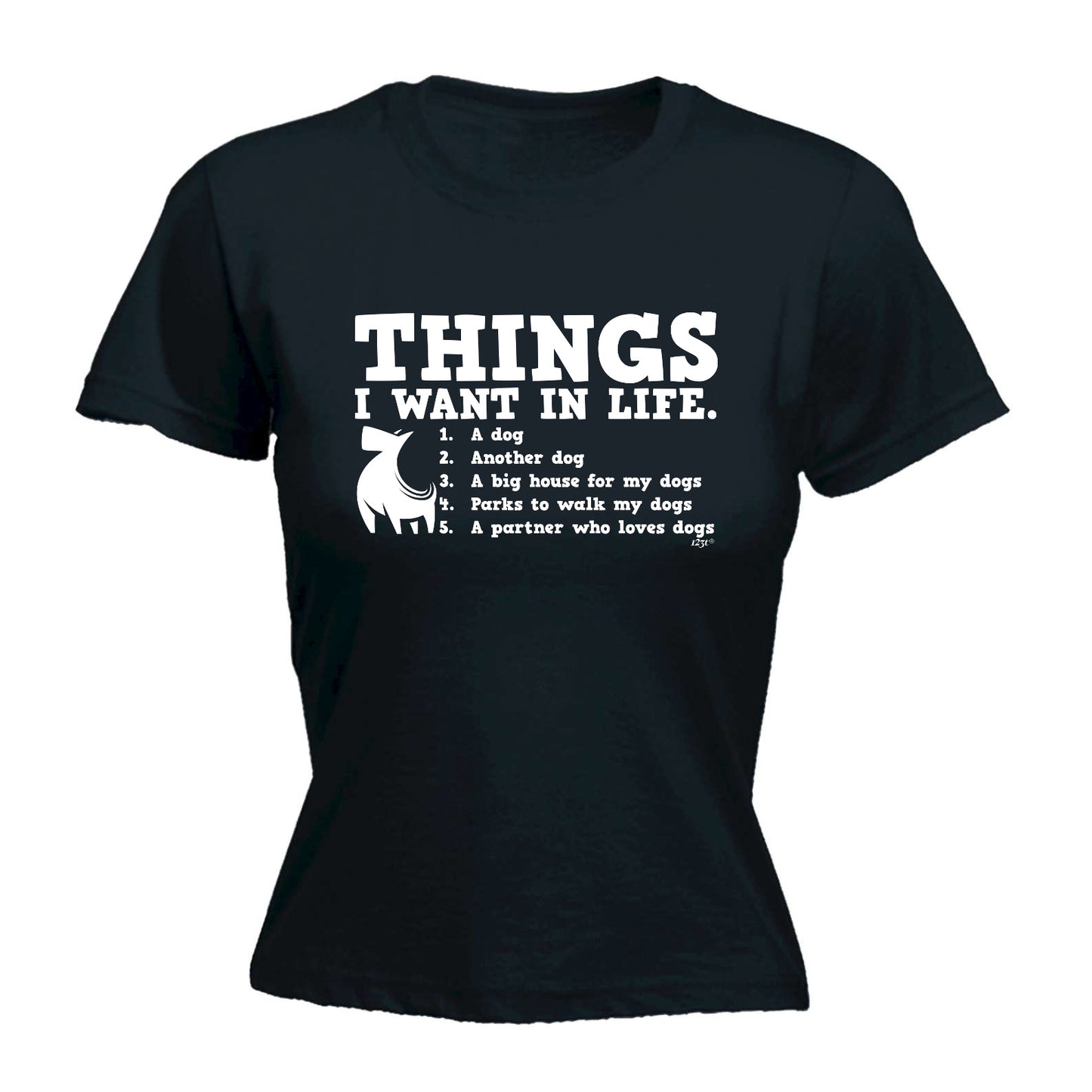 Things Want In Life Dog - Funny Womens T-Shirt Tshirt