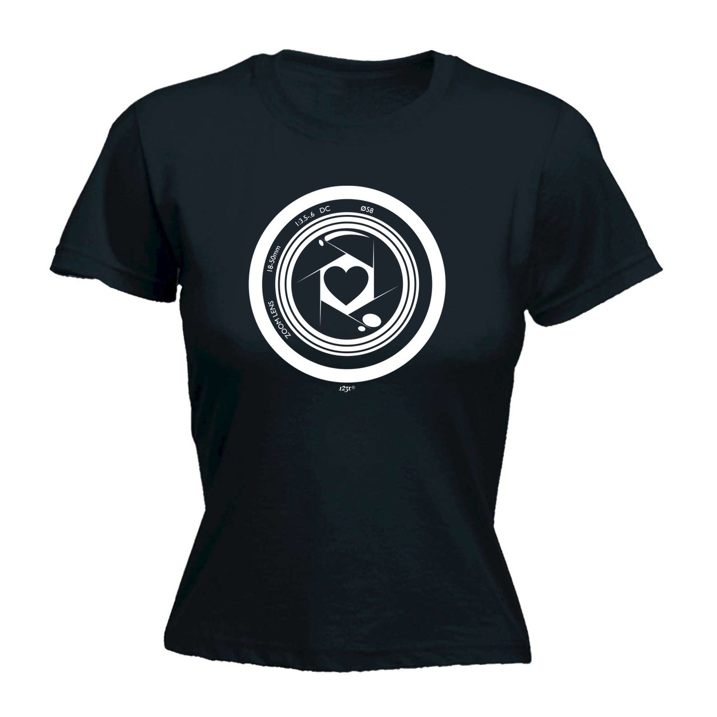 Camera Heart - Funny Womens T-Shirt Tshirt