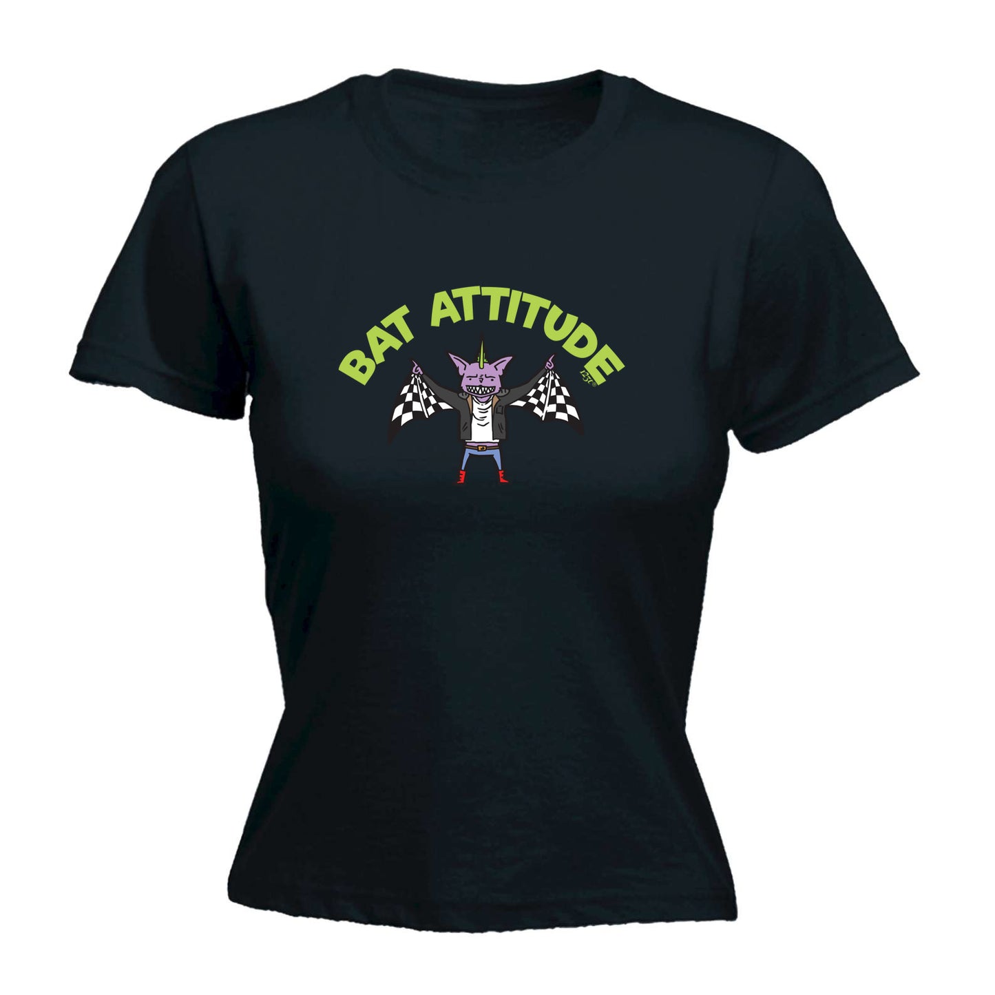 Bat Attitude - Funny Womens T-Shirt Tshirt
