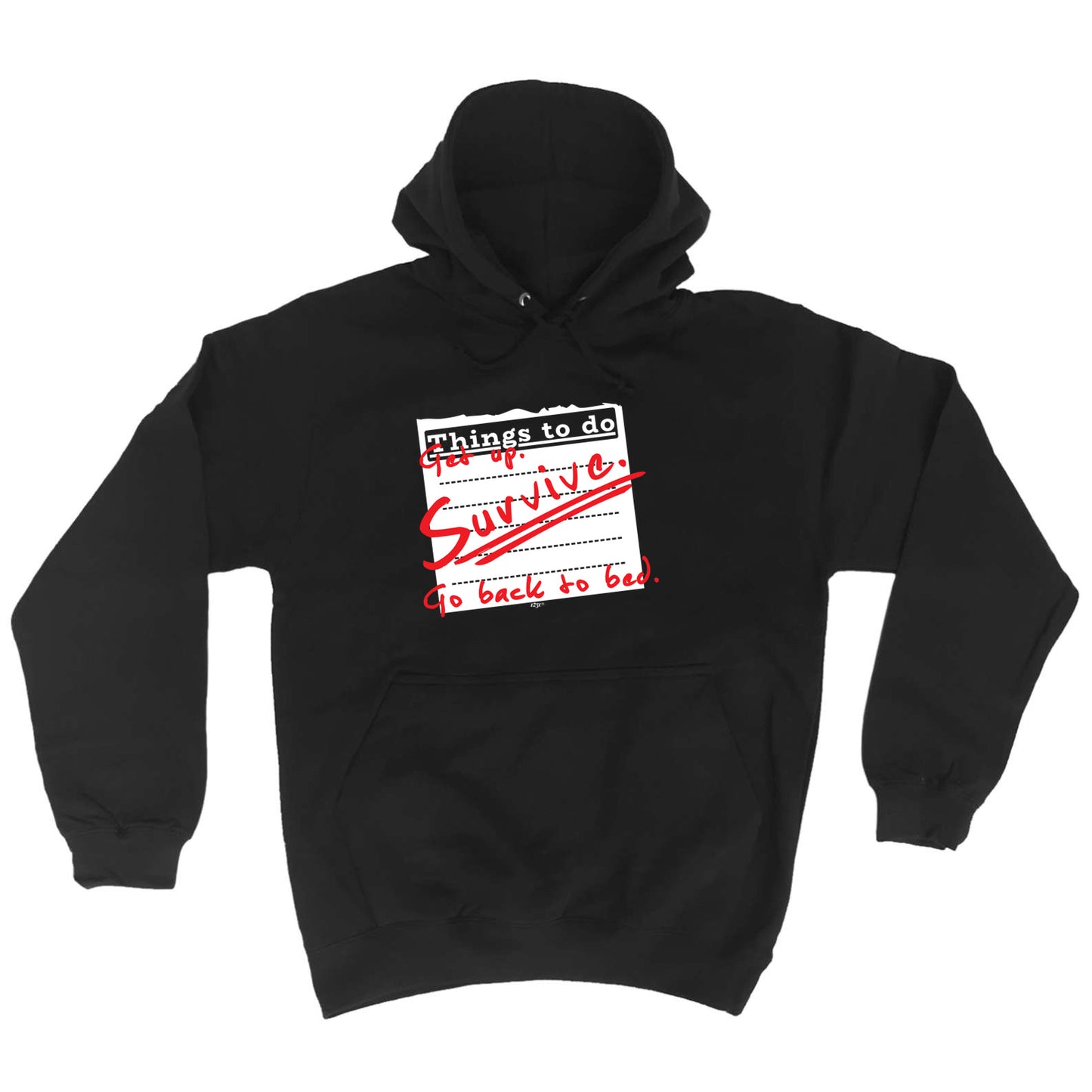 Thing To Do Get Up Survive Go Back To Bed - Funny Hoodies Hoodie