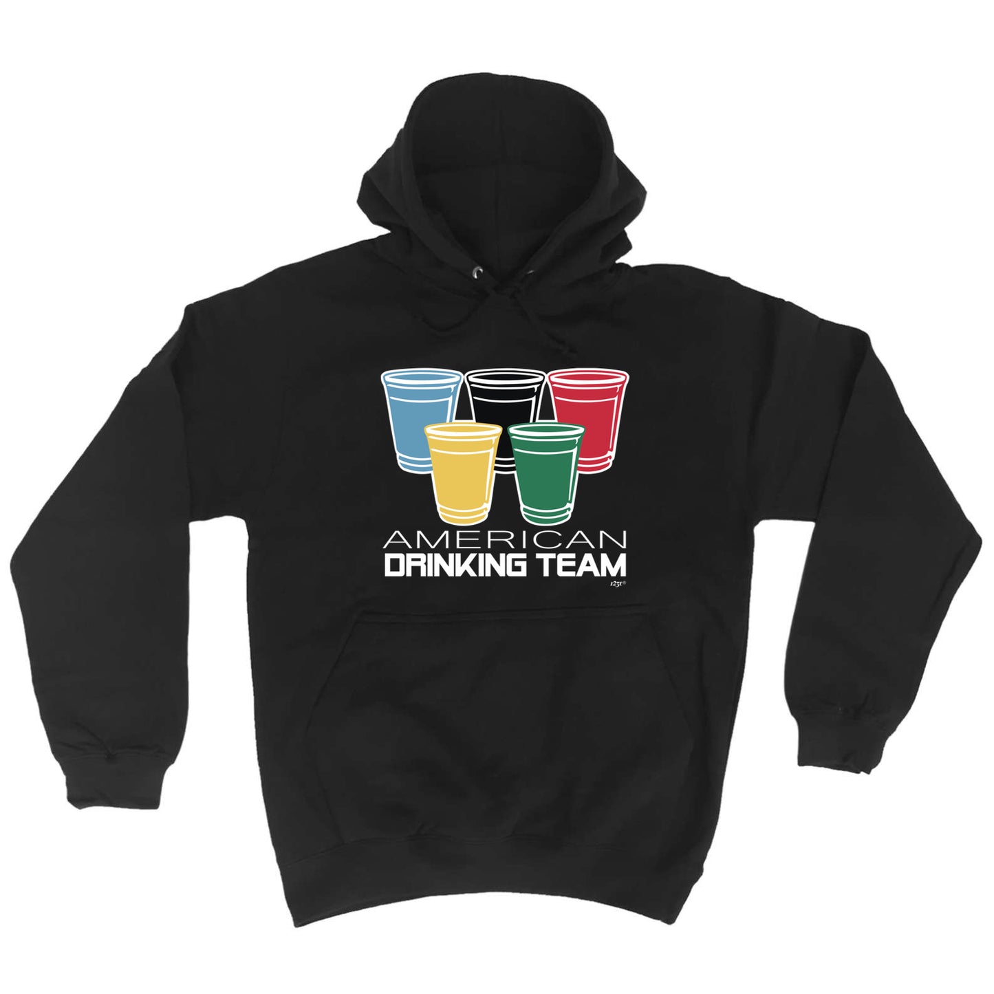 American Drinking Team Glasses - Funny Hoodies Hoodie