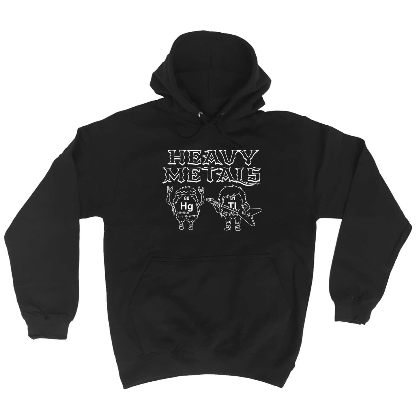 Heavy Metals Music Chemistry - Funny Hoodies Hoodie