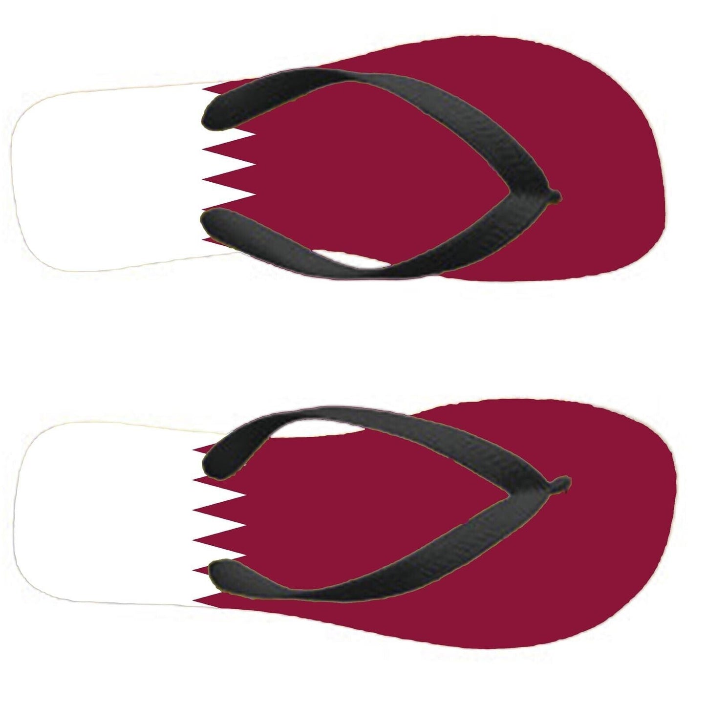 Qatar Flip Flops Thongs Country Flag Nationality Supporter Flags Sandals