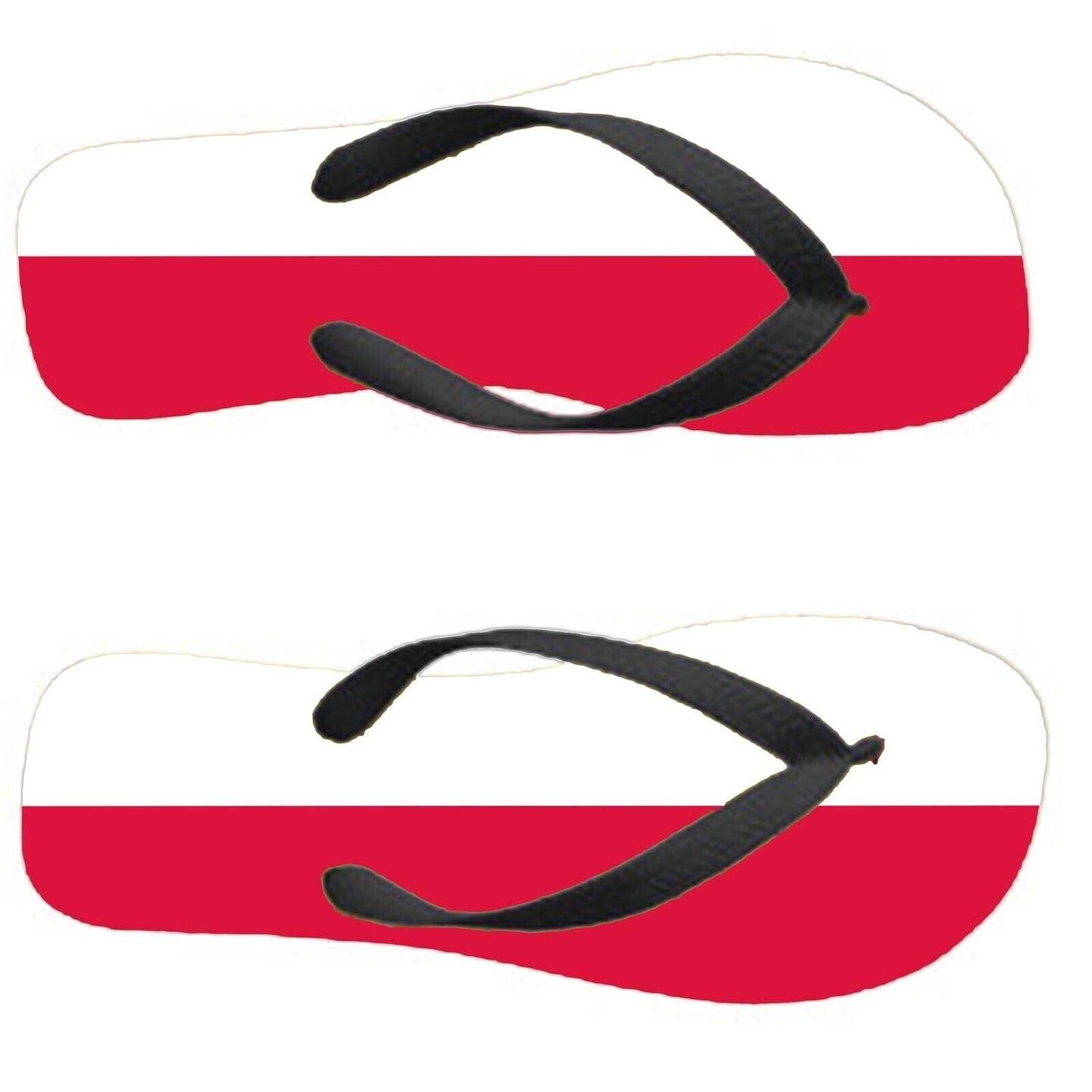 Poland Flip Flops Thongs Country Flag Nationality Supporter Flags Sandals