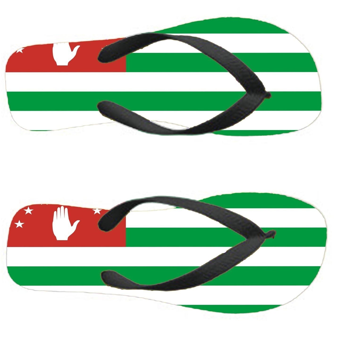 Republic of Abkhazia Flip Flops Thongs Country Flag Nationality Flags Sandals