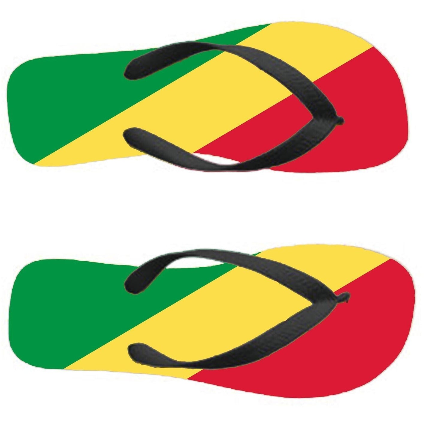 Republic of Congo Flip Flops Thongs Country Flag Nationality Flags Sandals