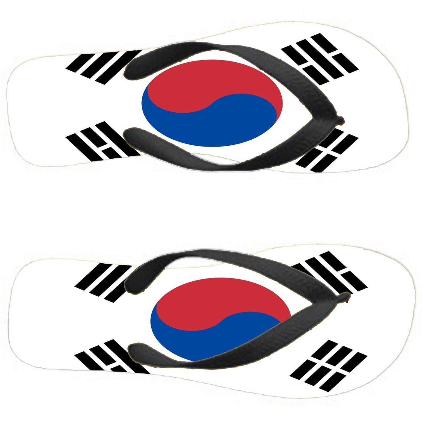 South Korea Flip Flops Thongs Country Flag Nationality Supporter Flags Sandals