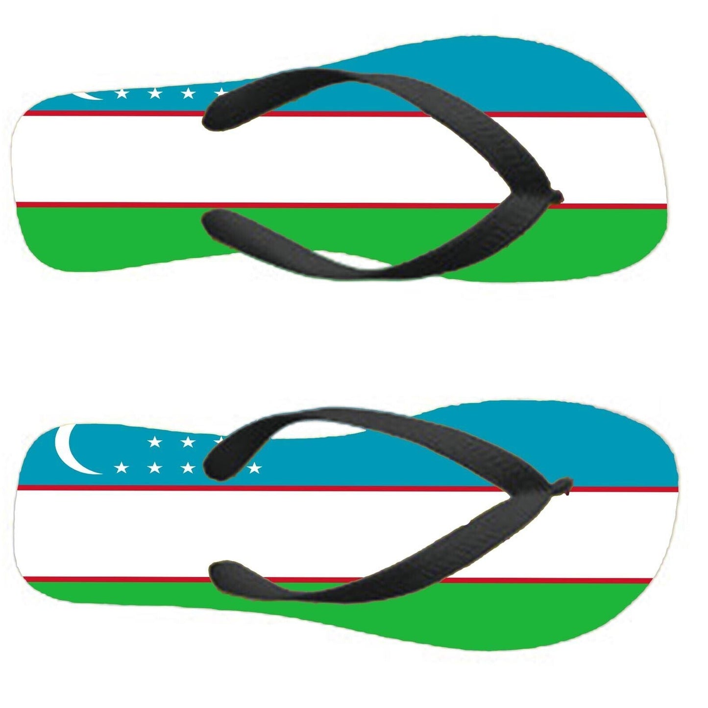 Uzbekistan Flip Flops Thongs Country Flag Nationality Supporter Flags Sandals
