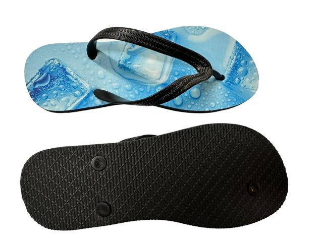 Ice Cubes Flip Flops Fun Funny Novelty Summer Shoes Footwear Thong Sandals