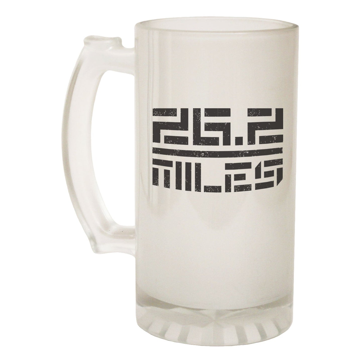 26 2 Miles Running - Novelty Funny Frosted Stein - Gift Boxed