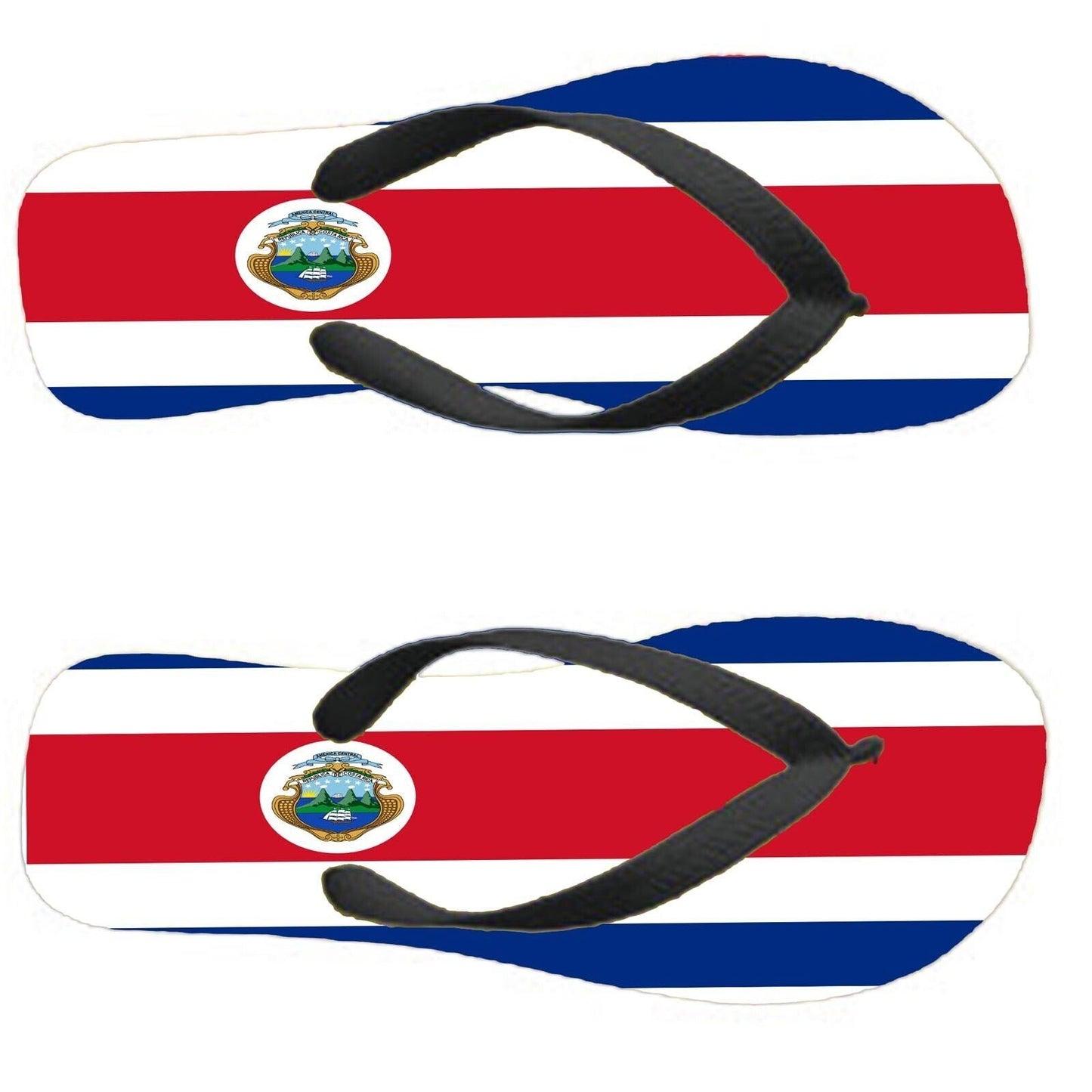 Costa Rica (state) Flip Flops Thongs Country Flag Nationality Flags Sandals