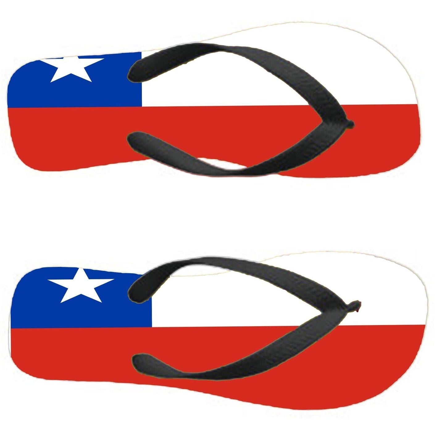Chile Flip Flops Thongs Country Flag Nationality Supporter Flags Sandals