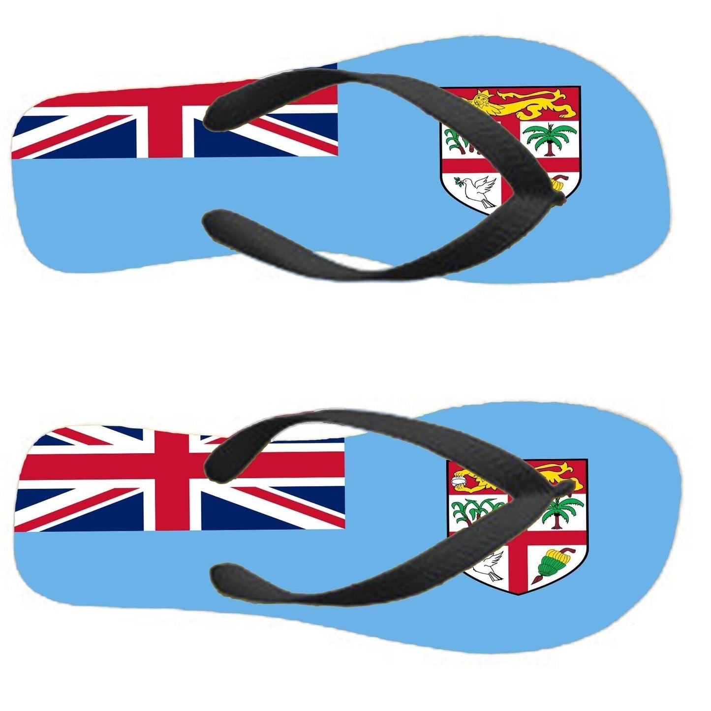 Fiji Flip Flops Thongs Country Flag Nationality Supporter Flags Sandals