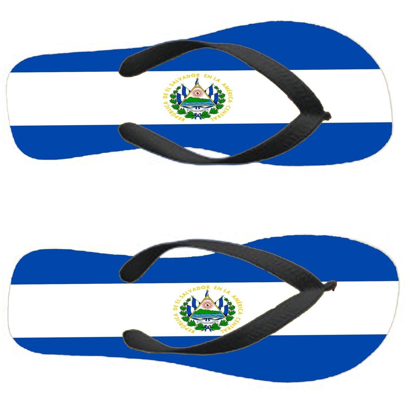 El Salvador Flip Flops Thongs Country Flag Nationality Supporter Flags Sandals