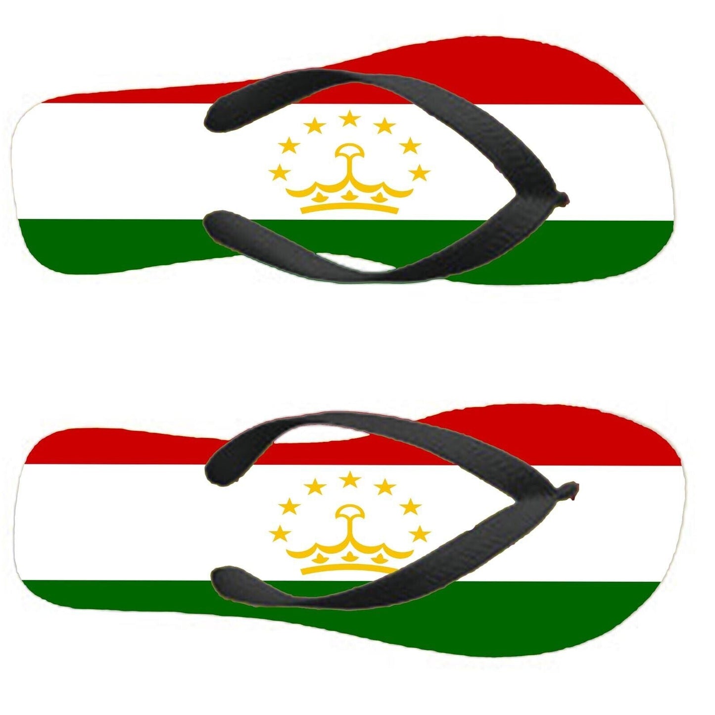 Tajikistan Flip Flops Thongs Country Flag Nationality Supporter Flags Sandals