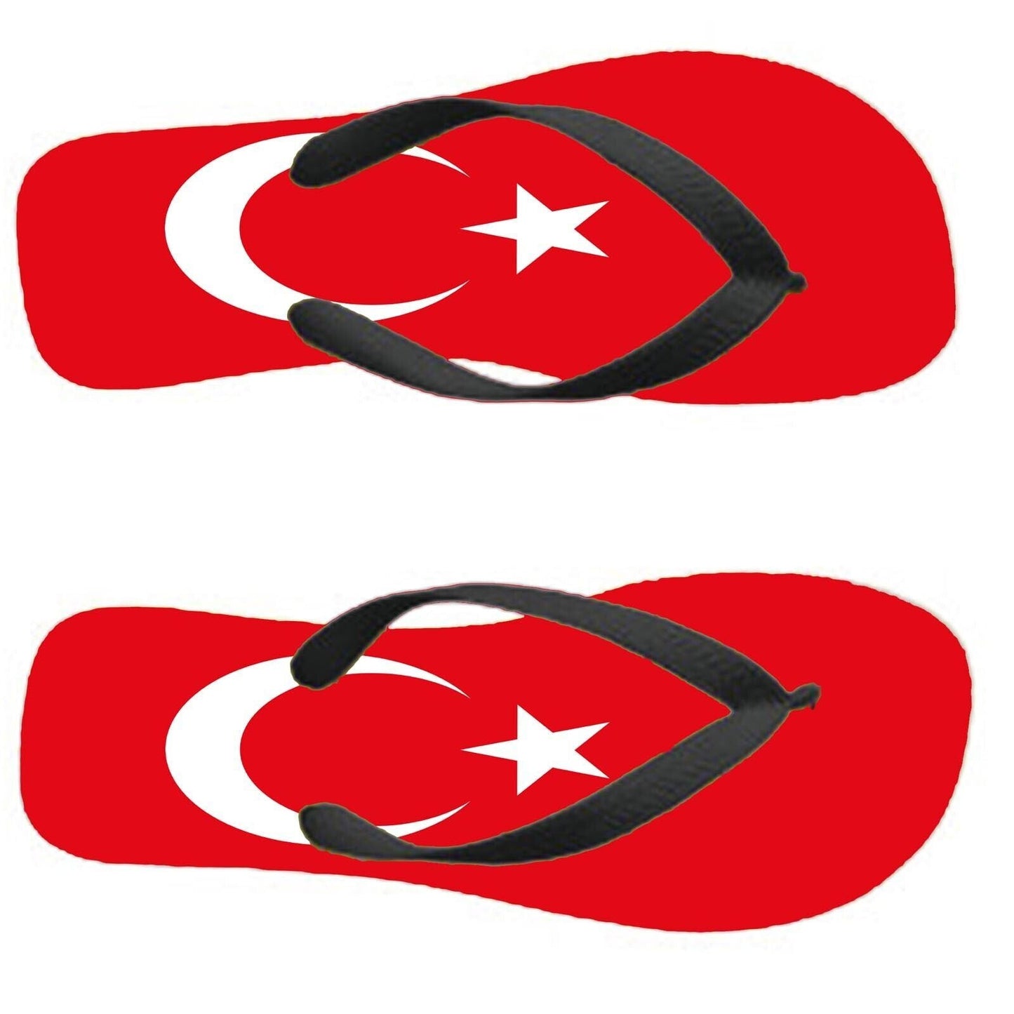 Turkey Flip Flops Thongs Country Flag Nationality Supporter Flags Sandals