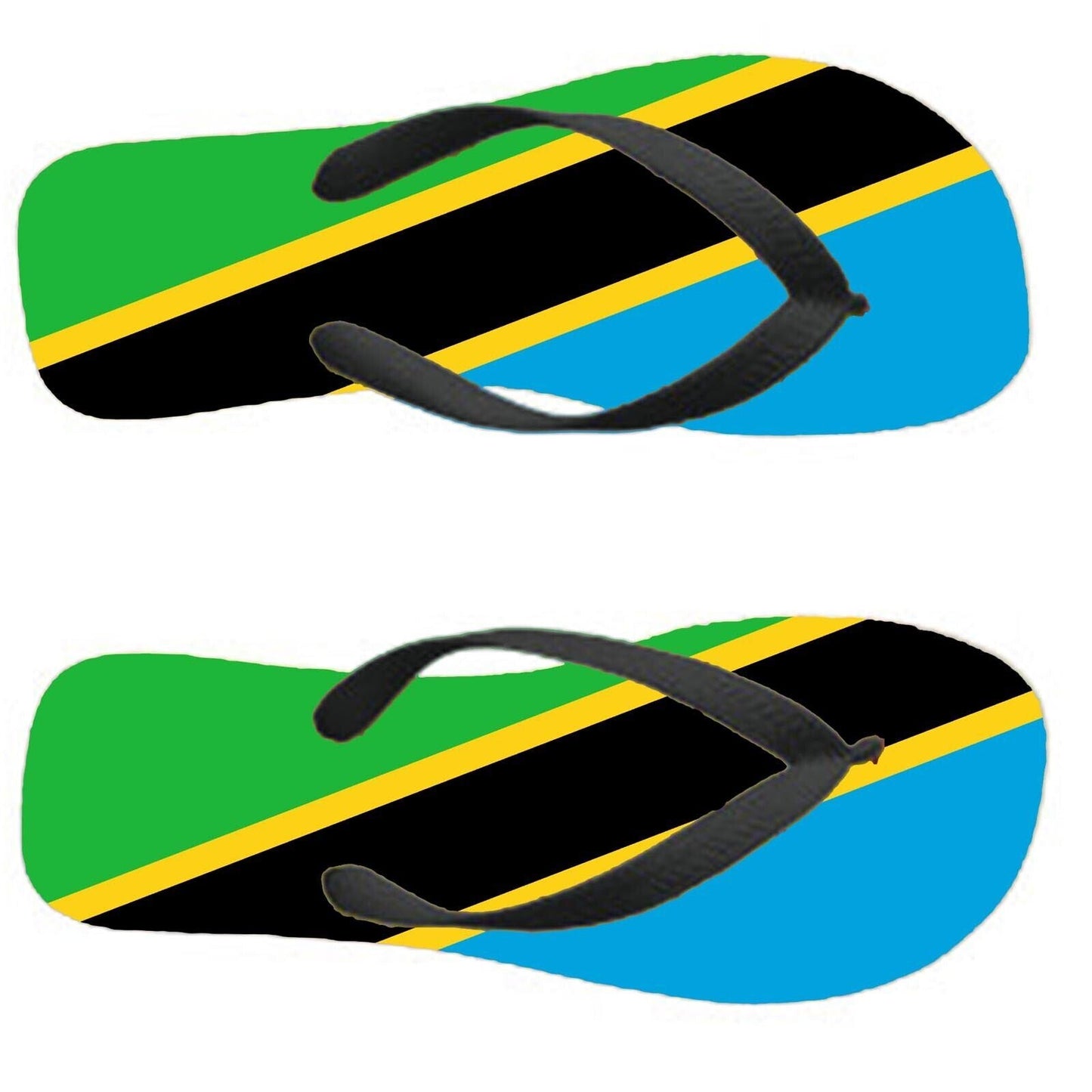 Tanzania Flip Flops Thongs Country Flag Nationality Supporter Flags Sandals