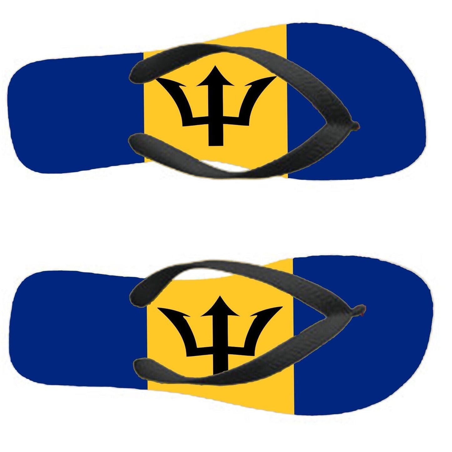 Barbados Flip Flops Thongs Country Flag Nationality Supporter Flags Sandals