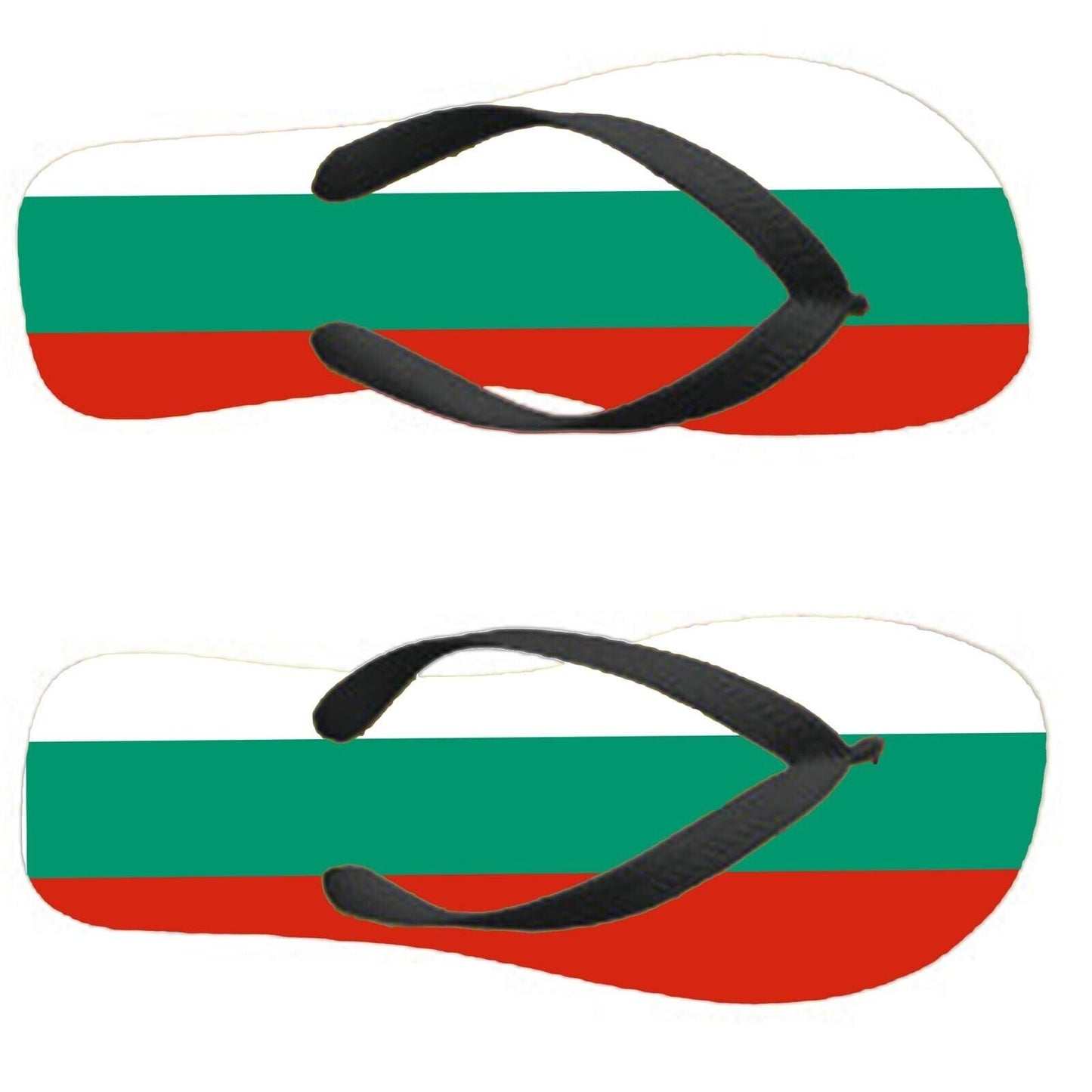Bulgaria Flip Flops Thongs Country Flag Nationality Supporter Flags Sandals