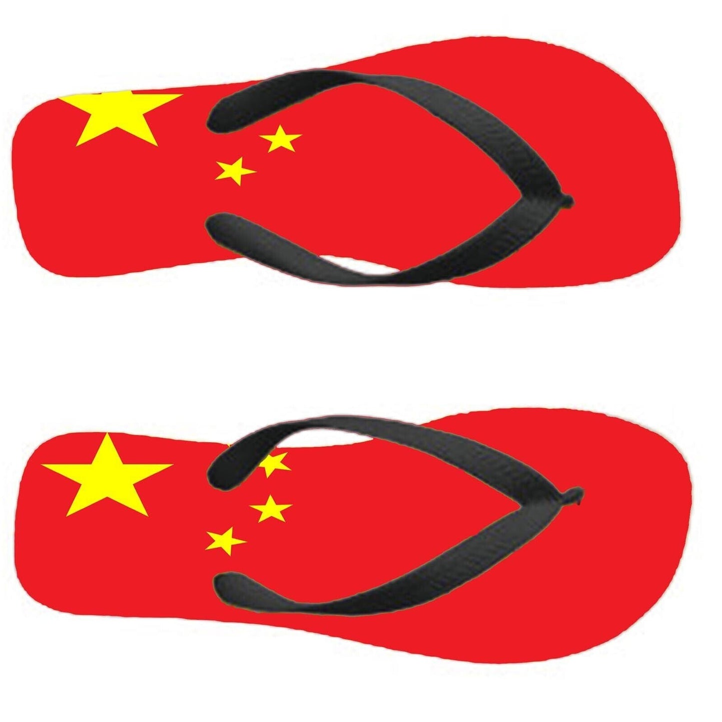 China People's Republic of Flip Flops Thongs Country Flag Flags Sandals