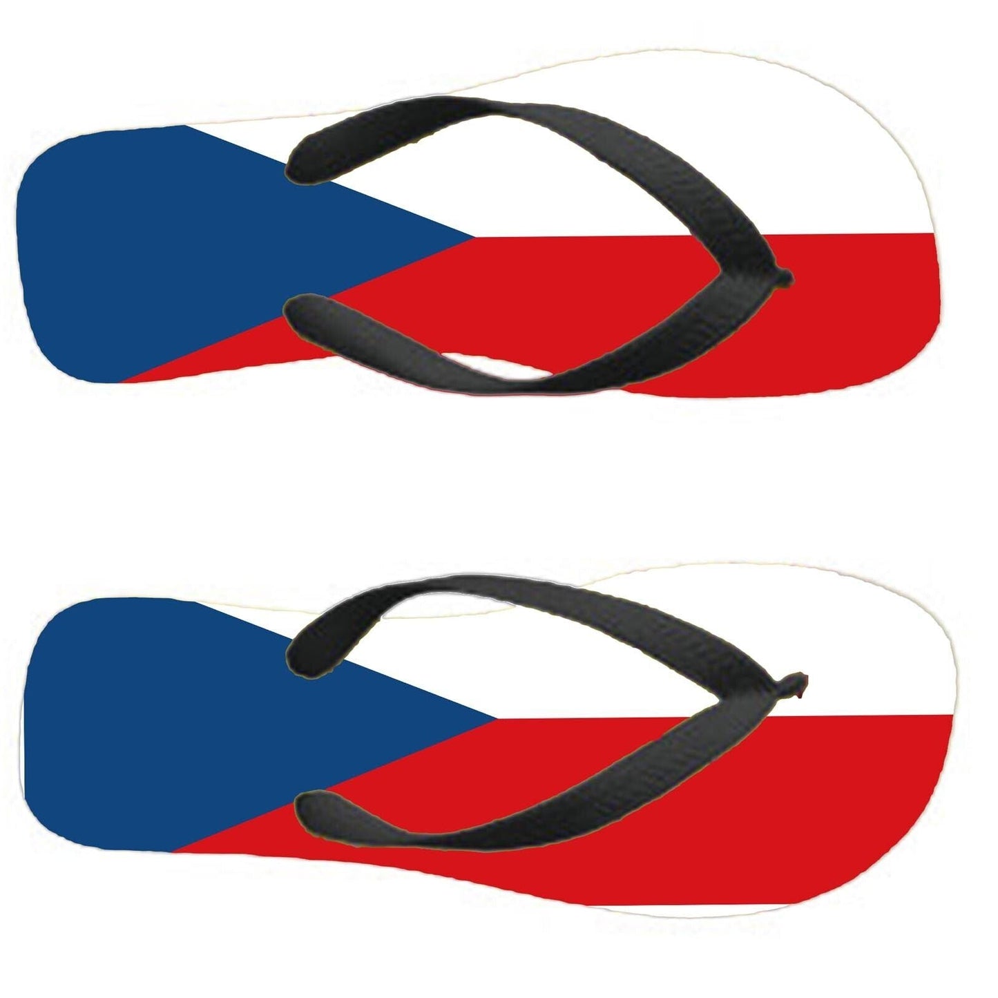 Czech Republic Flip Flops Thongs Country Flag Nationality Flags Sandals