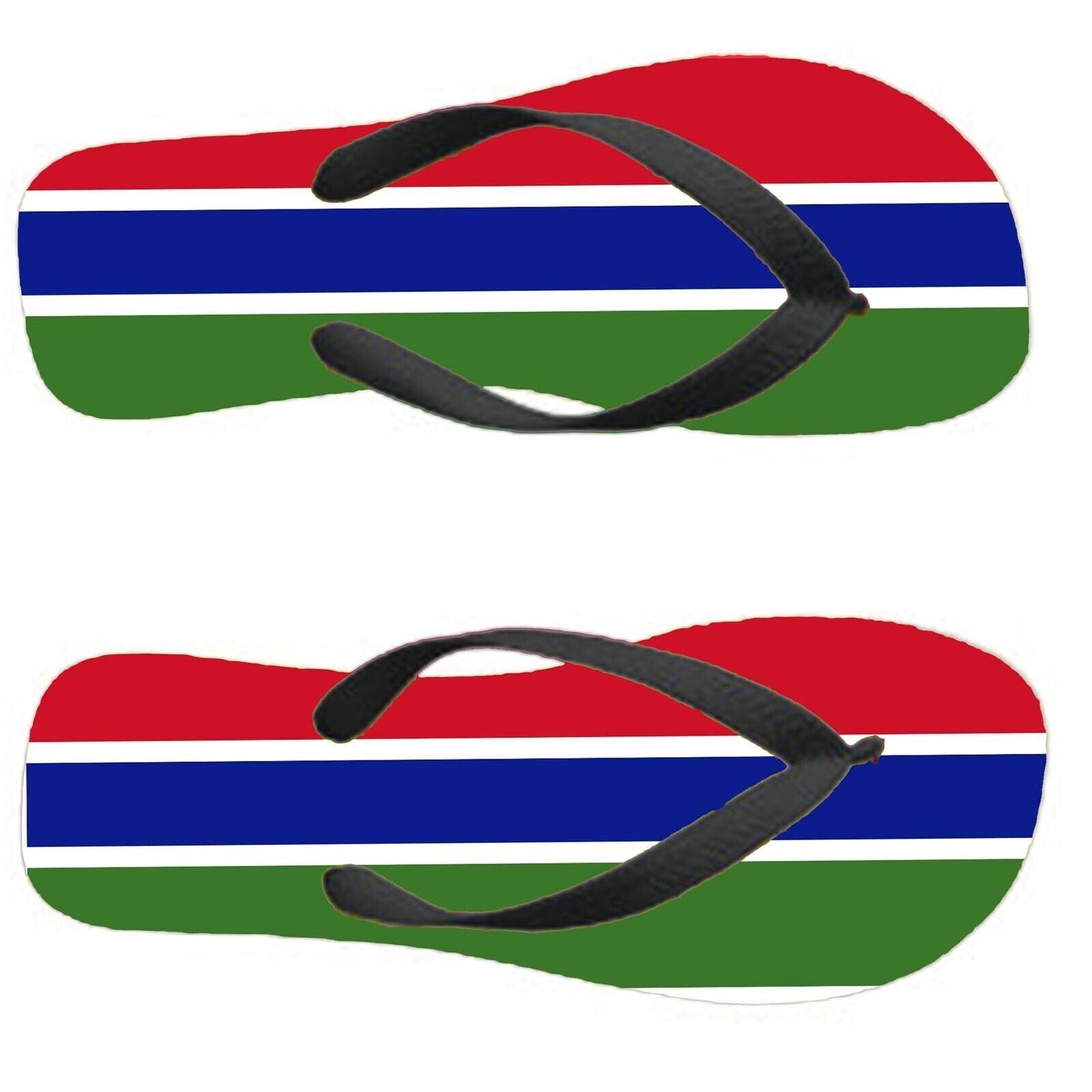 Gambia Flip Flops Thongs Country Flag Nationality Supporter Flags Sandals