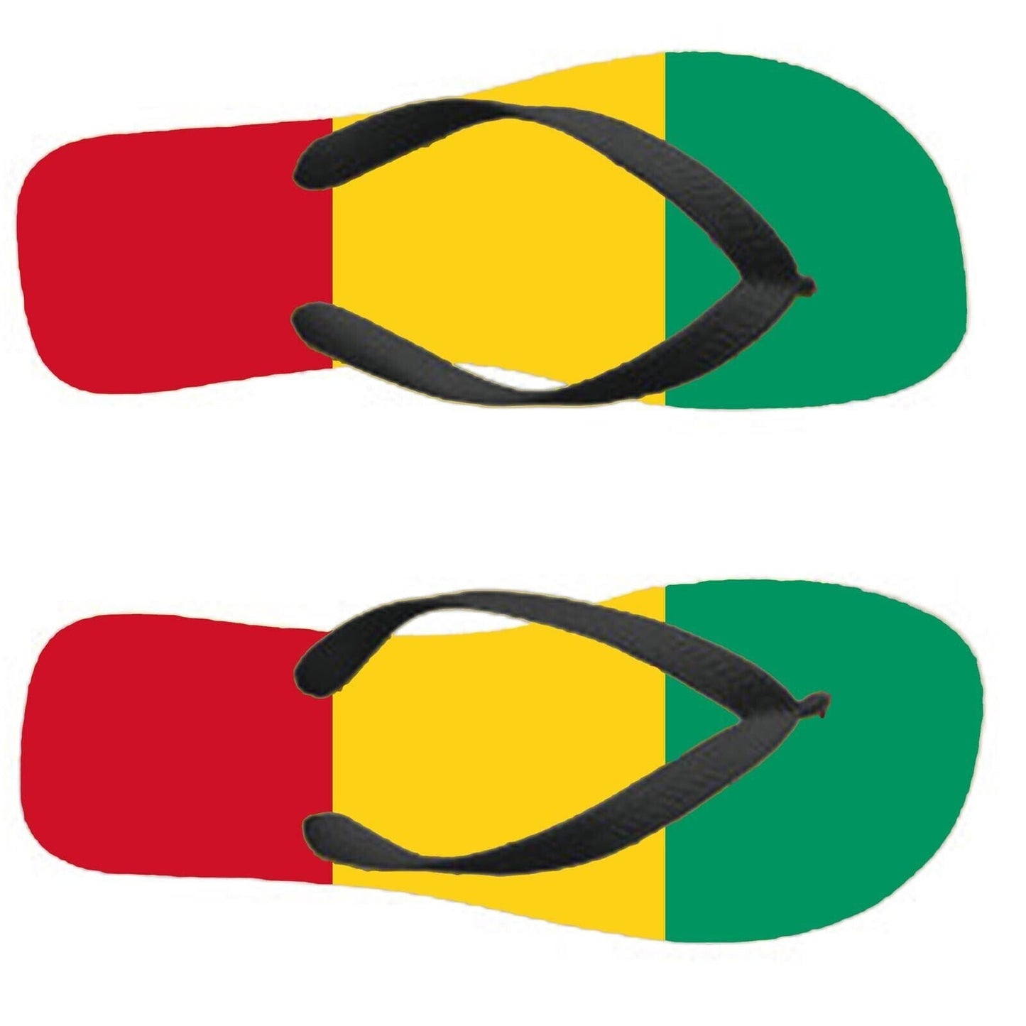 Guinea Flip Flops Thongs Country Flag Nationality Supporter Flags Sandals