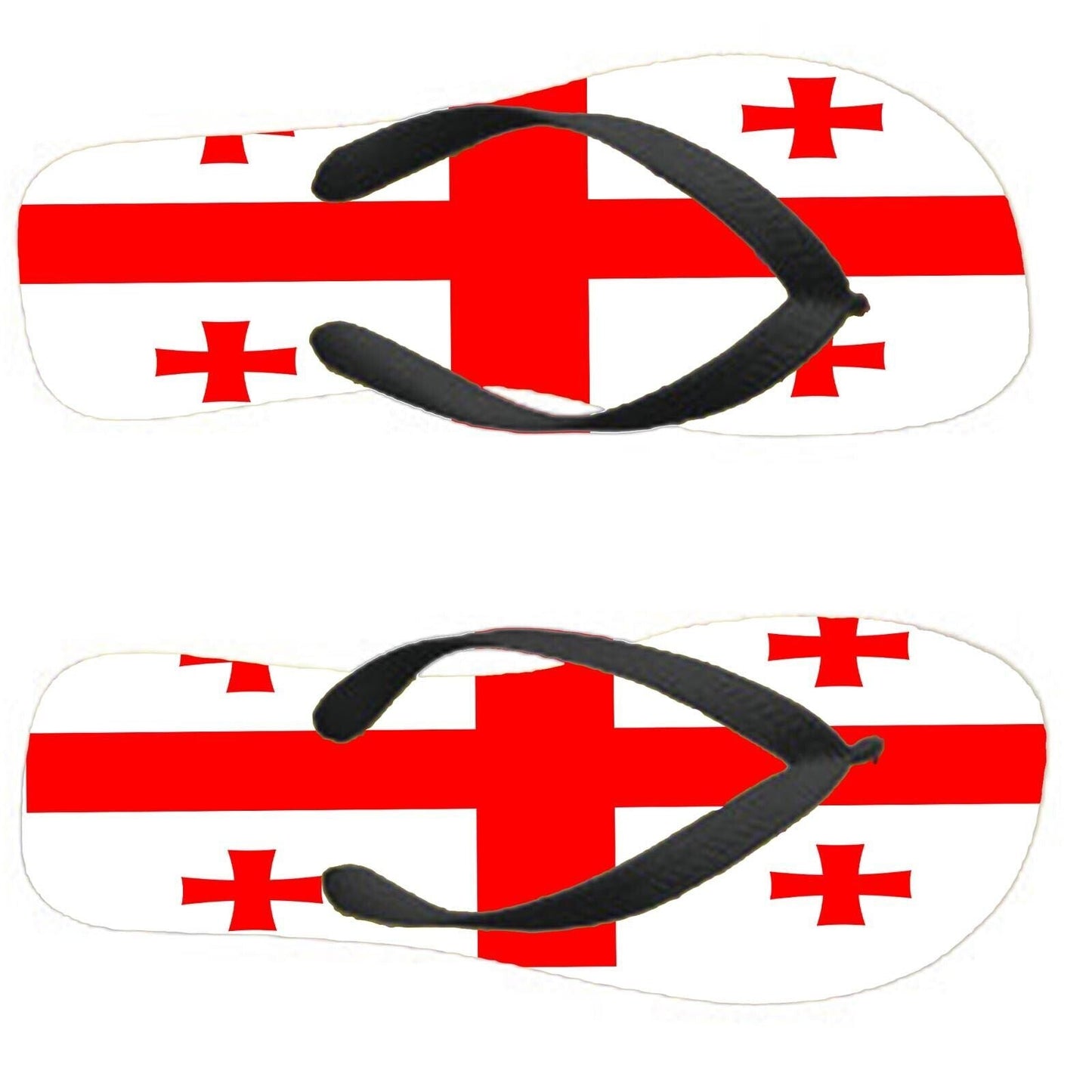 Georgia Flip Flops Thongs Country Flag Nationality Supporter Flags Sandals